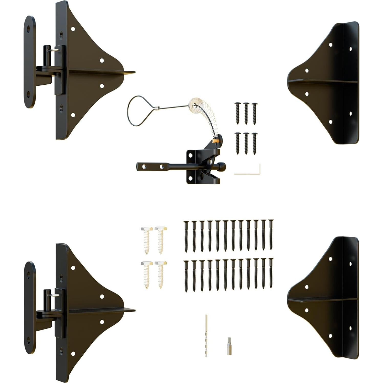 Kit de Soporte de Puerta HILLMASTER 90 Grados Acero Negro