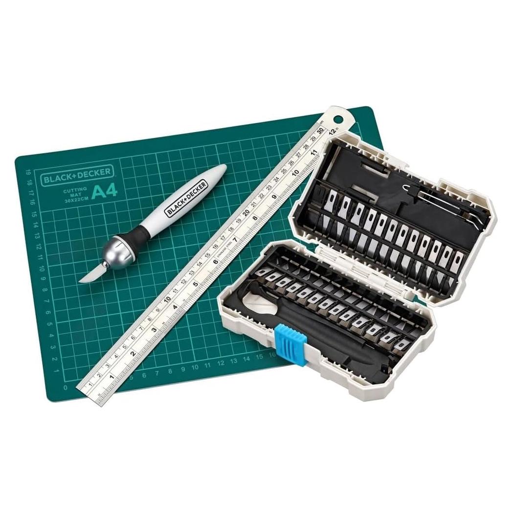 Kit de Cuchillo Black+Decker BDHT14001 con 26 Cuchillas