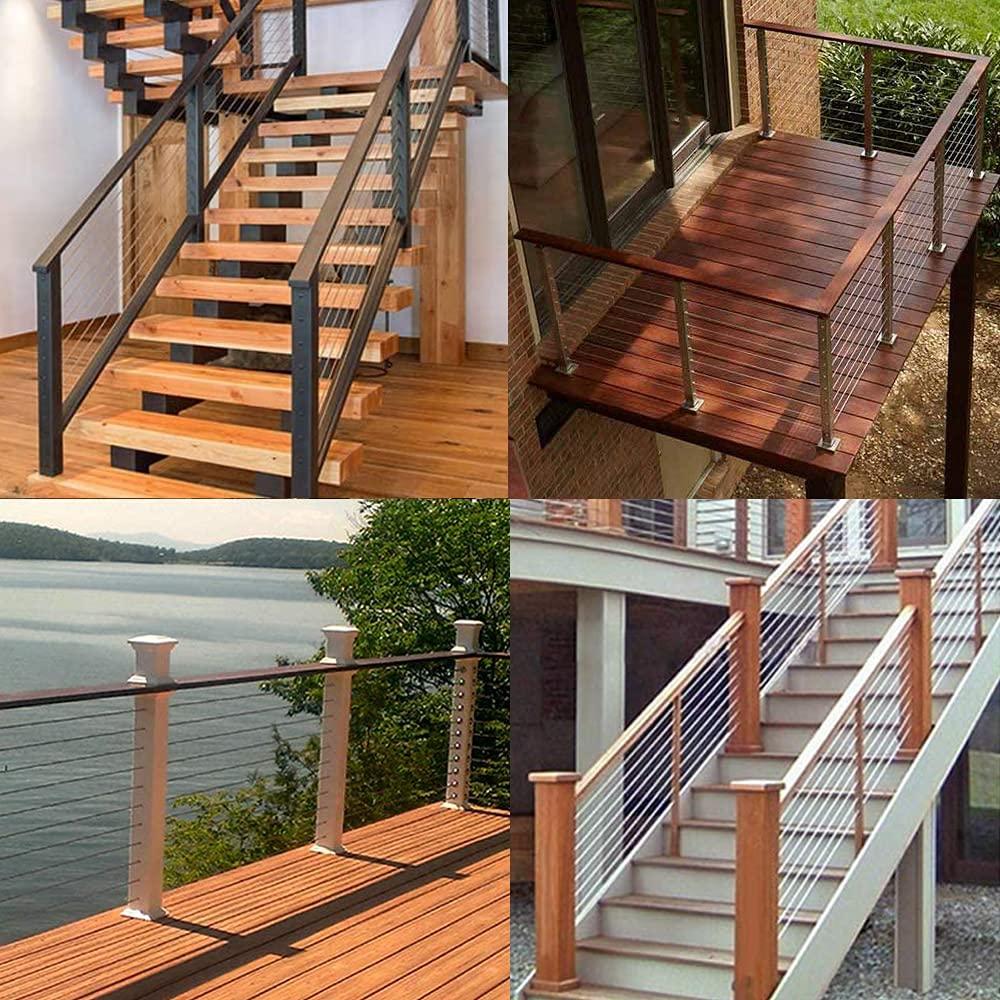 Kit de Barandilla de Cable Invisible Negro Challcrea 20 Pcs