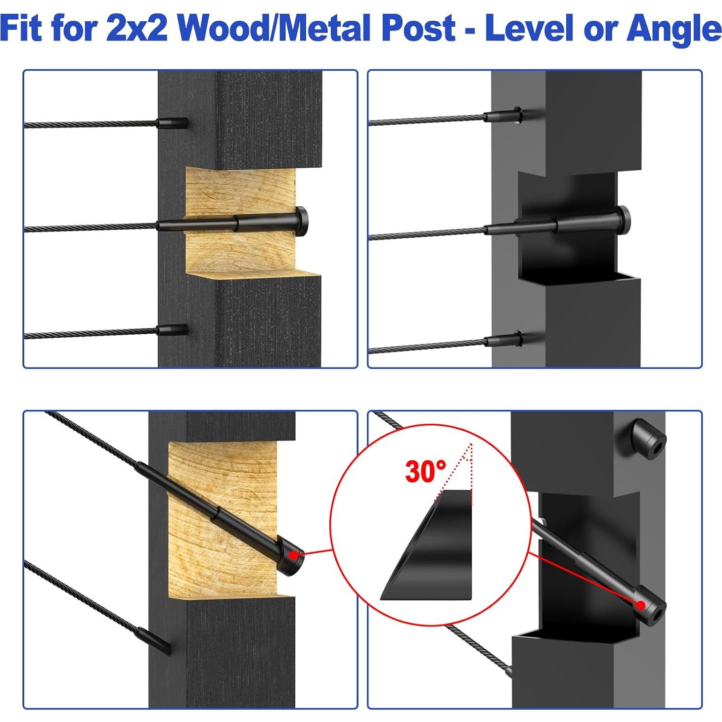 Kit Barandilla Cable Invisible CKE 30 Pack 4x4 Acero Inoxidable