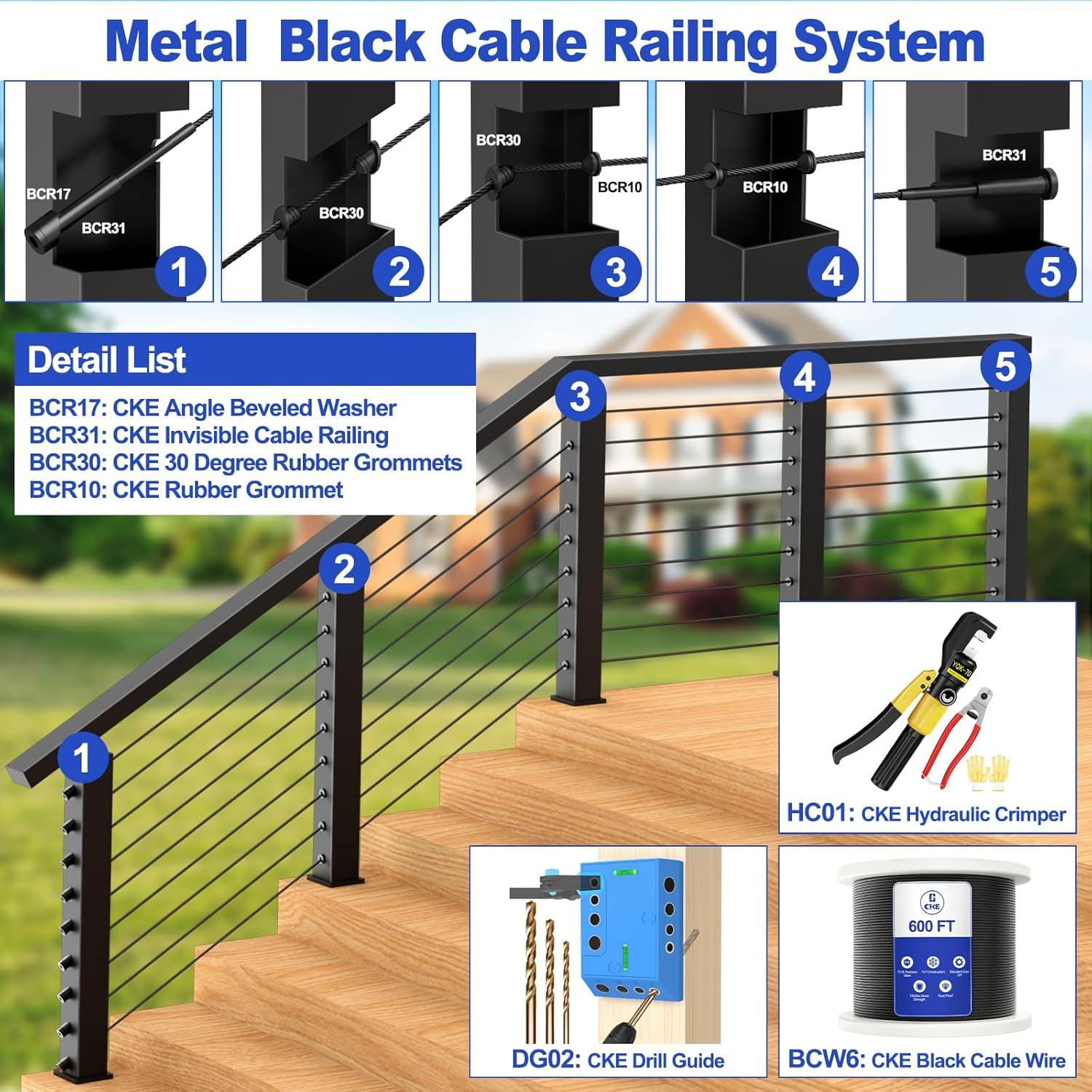 Kit Barandilla Cable Invisible CKE 30 Pack 4x4 Acero Inoxidable