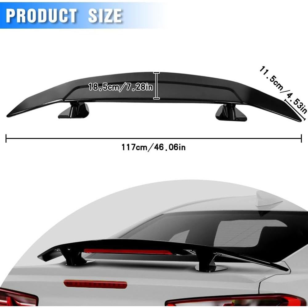 Alerón Trasero Universal Evargc 116.84 cm Negro Brillante