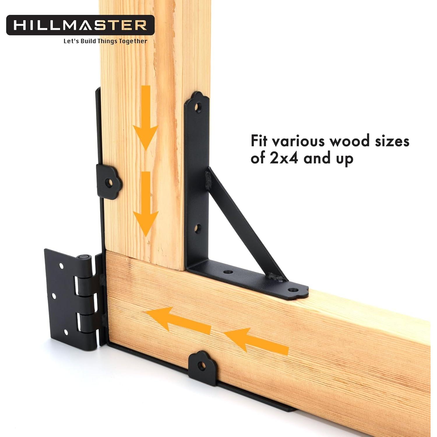 Kit de Soporte de Puerta HILLMASTER 1 Set Ajustable Negro