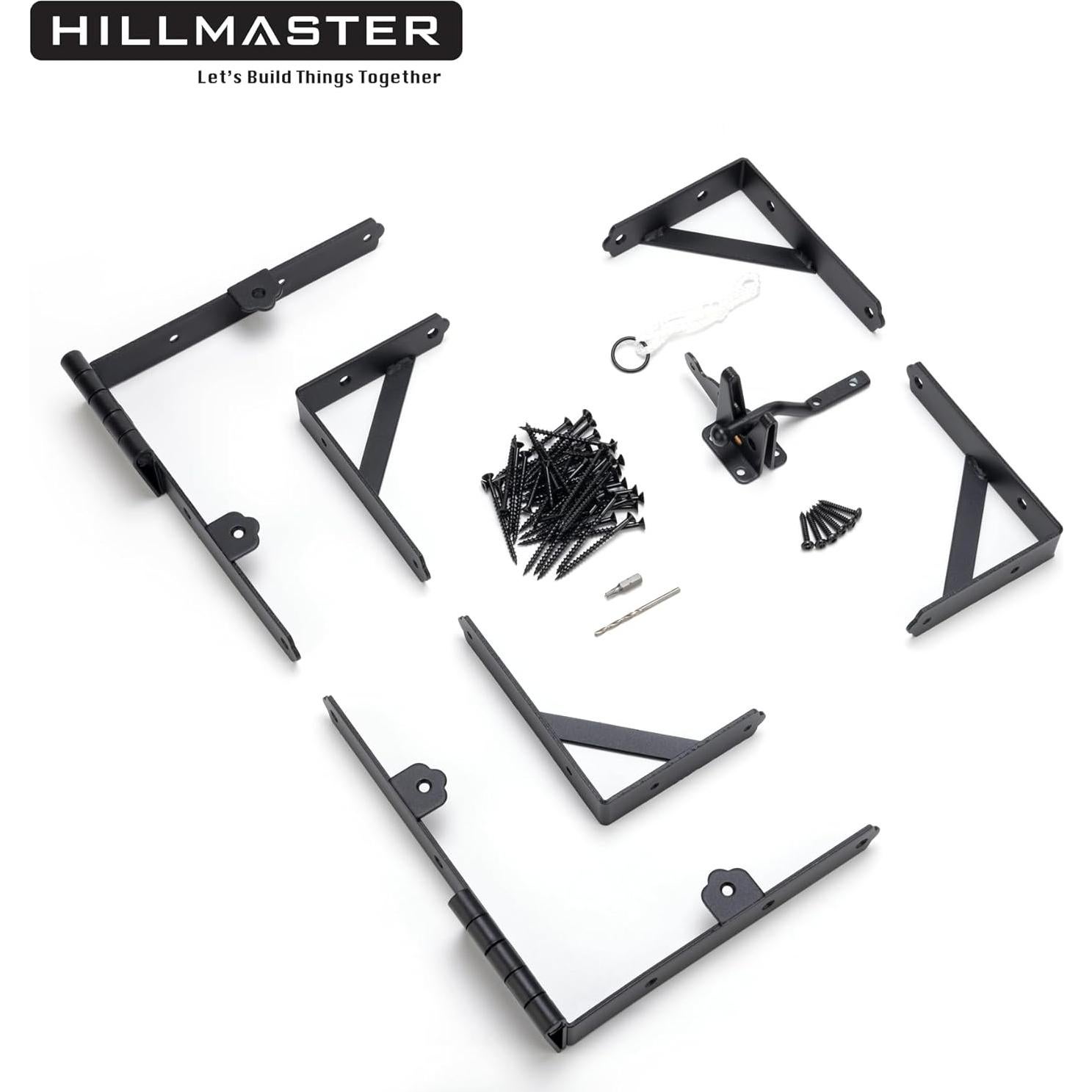 Kit de Soporte de Puerta HILLMASTER 1 Set Ajustable Negro