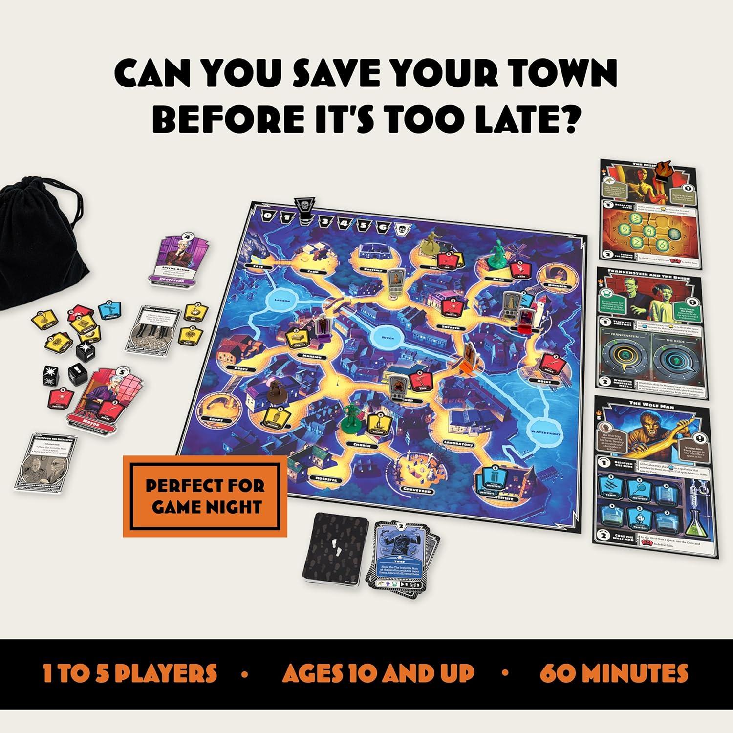 Juego de Mesa Horrified - Monstruos Universales Ravensburger - 1 a 5 Jugadores