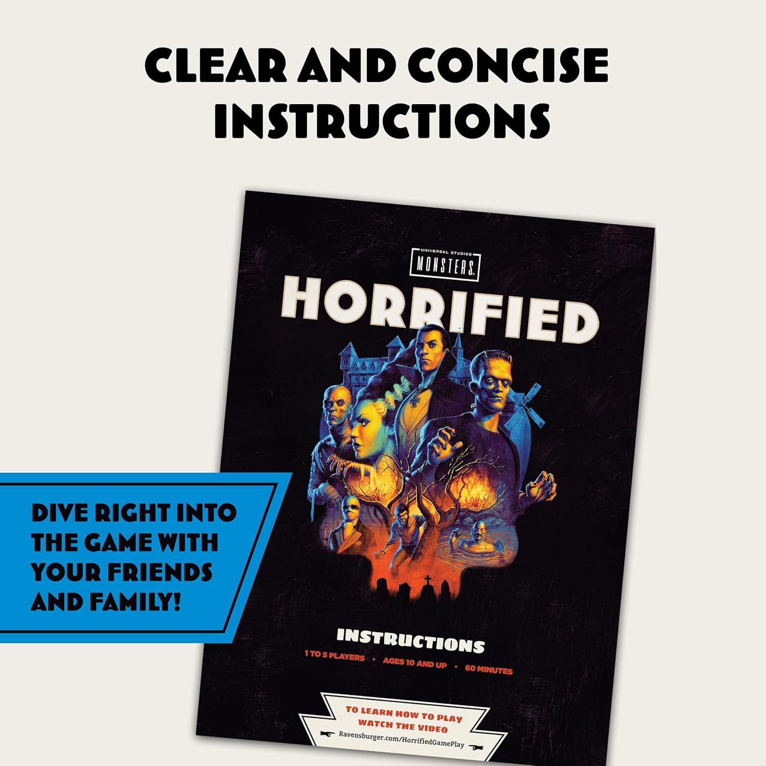 Juego de Mesa Horrified - Monstruos Universales Ravensburger - 1 a 5 Jugadores