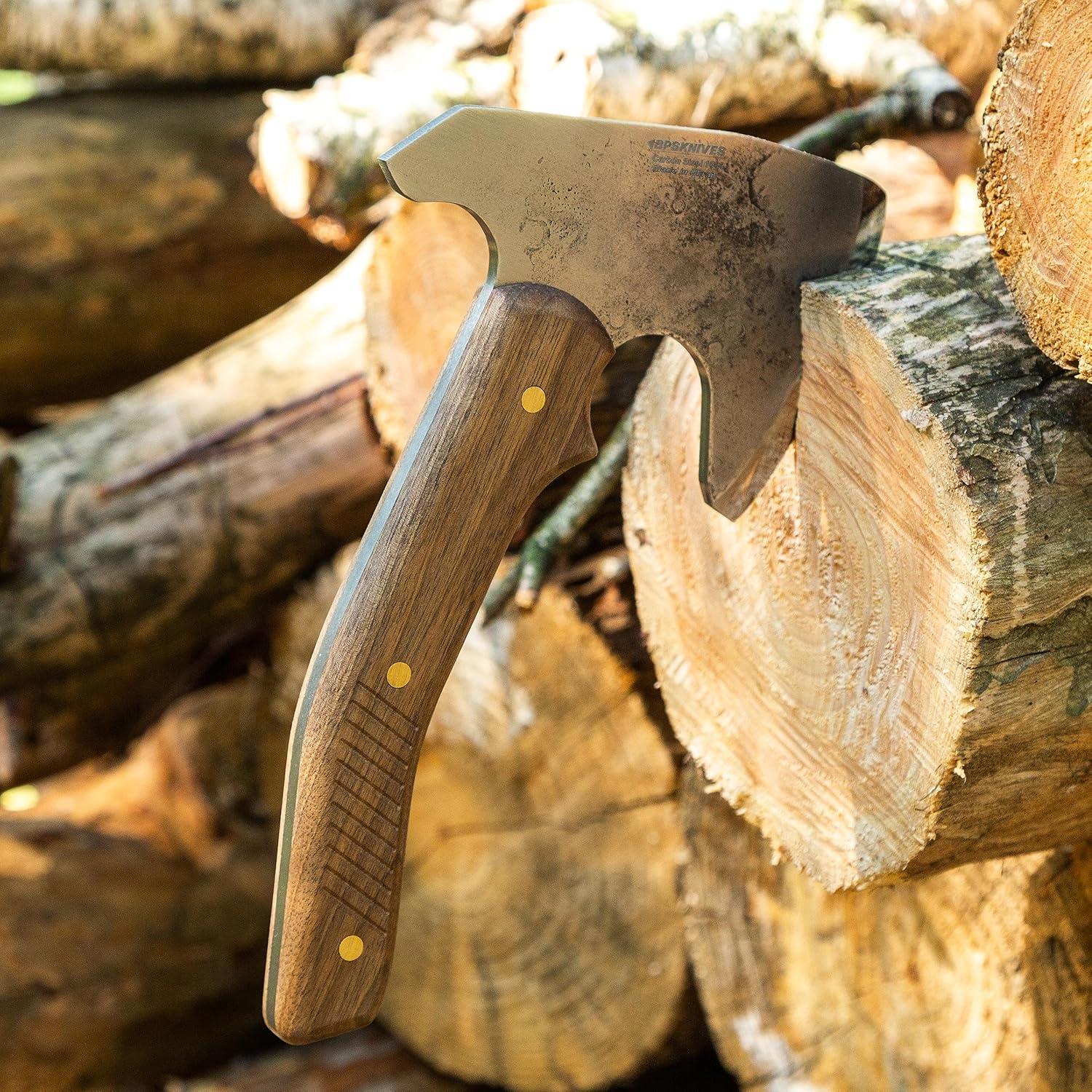 Hacha Bushcraft BPS con funda de cuero - 23.5 cm - Camping