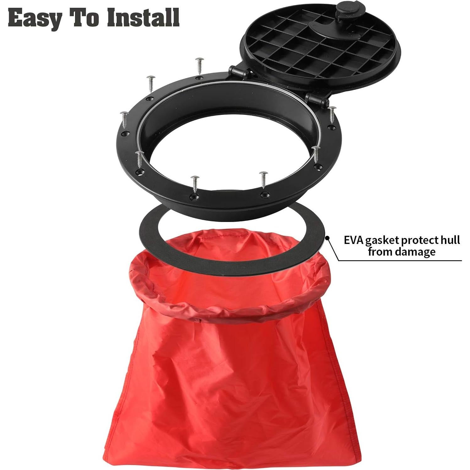 Kit de tapa de kayak Anndason 20 cm con bolsa impermeable