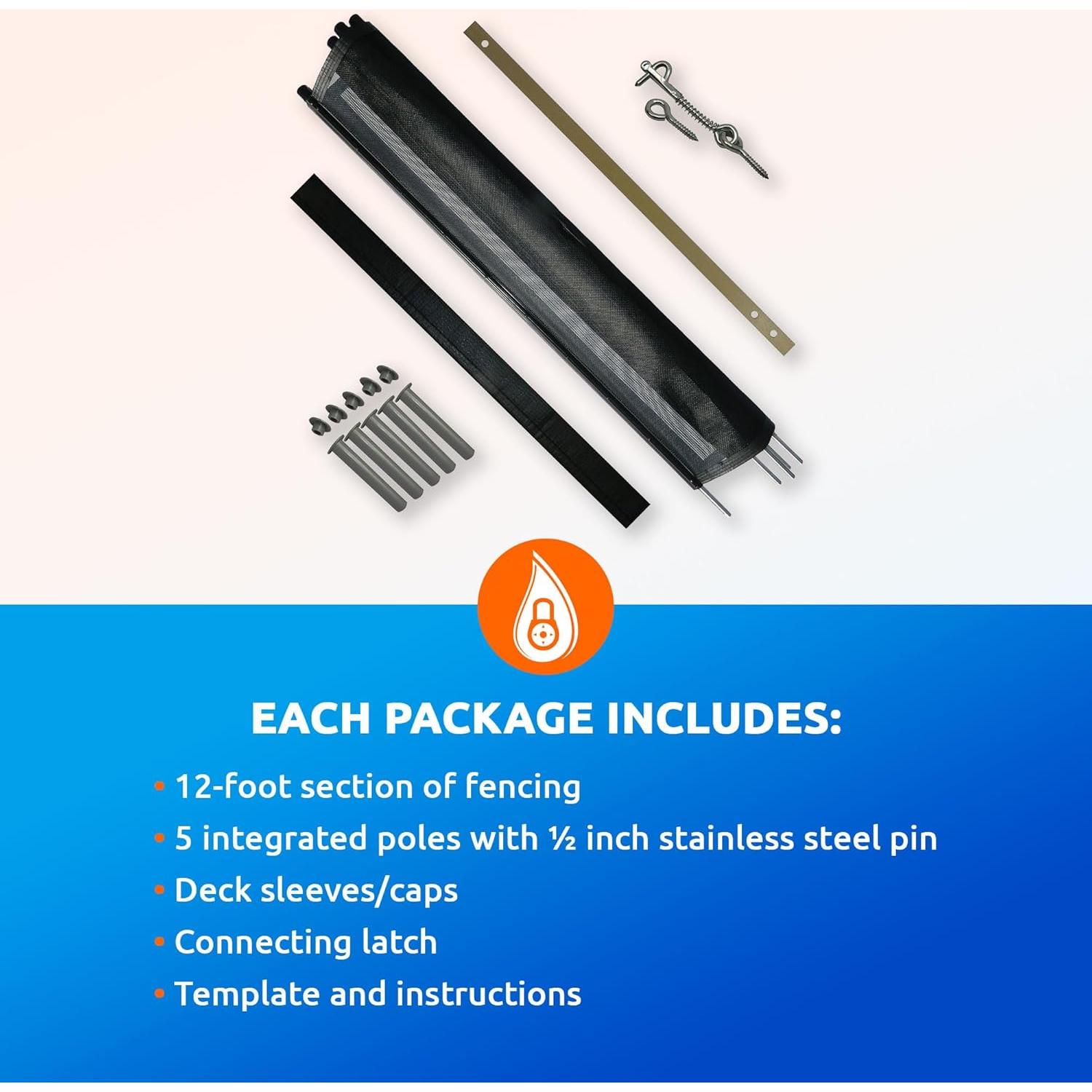 Cerca de Piscina Life Saver 4x3.66m Negra DIY