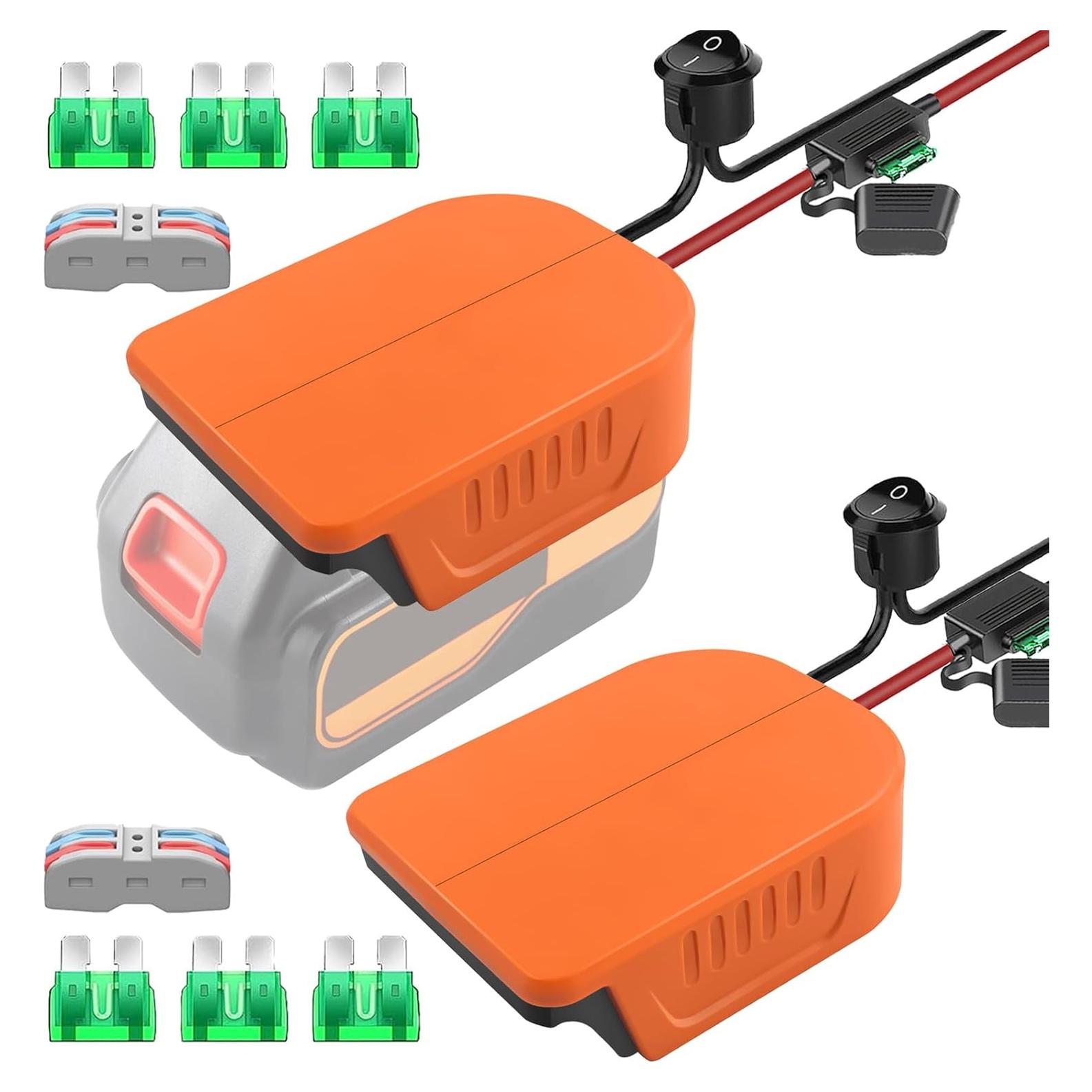 Adaptador de Batería Black+Decker 20V con Fusible y Cable