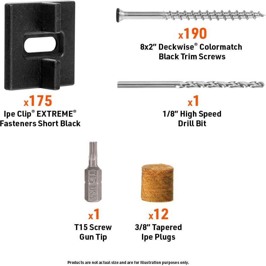 Sujetadores Ocultos DeckWise Ipe Clip Extreme 175 Unidades