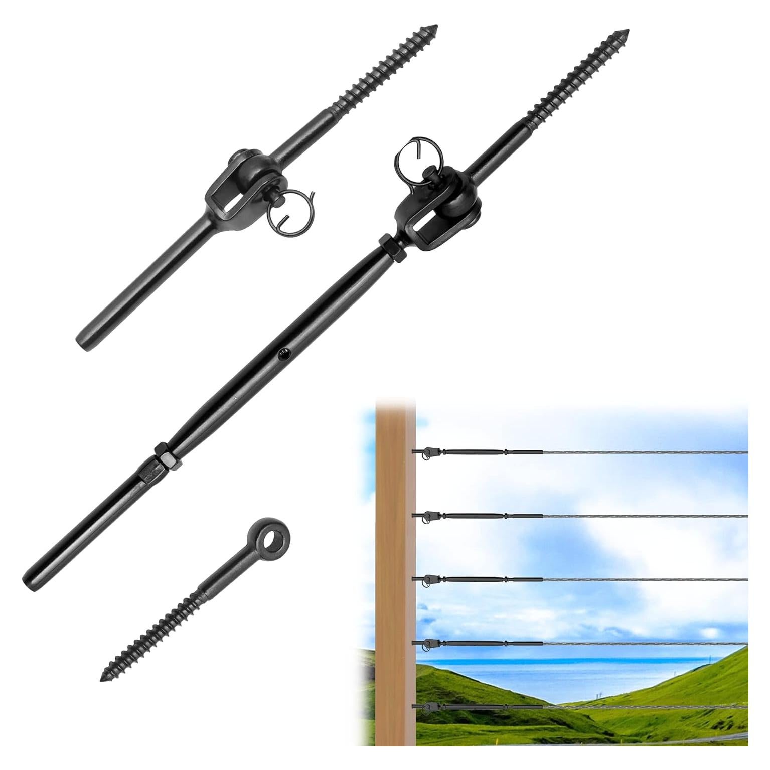 Kit Barandilla de Cable Helffer 10 Piezas Ajustable 180°