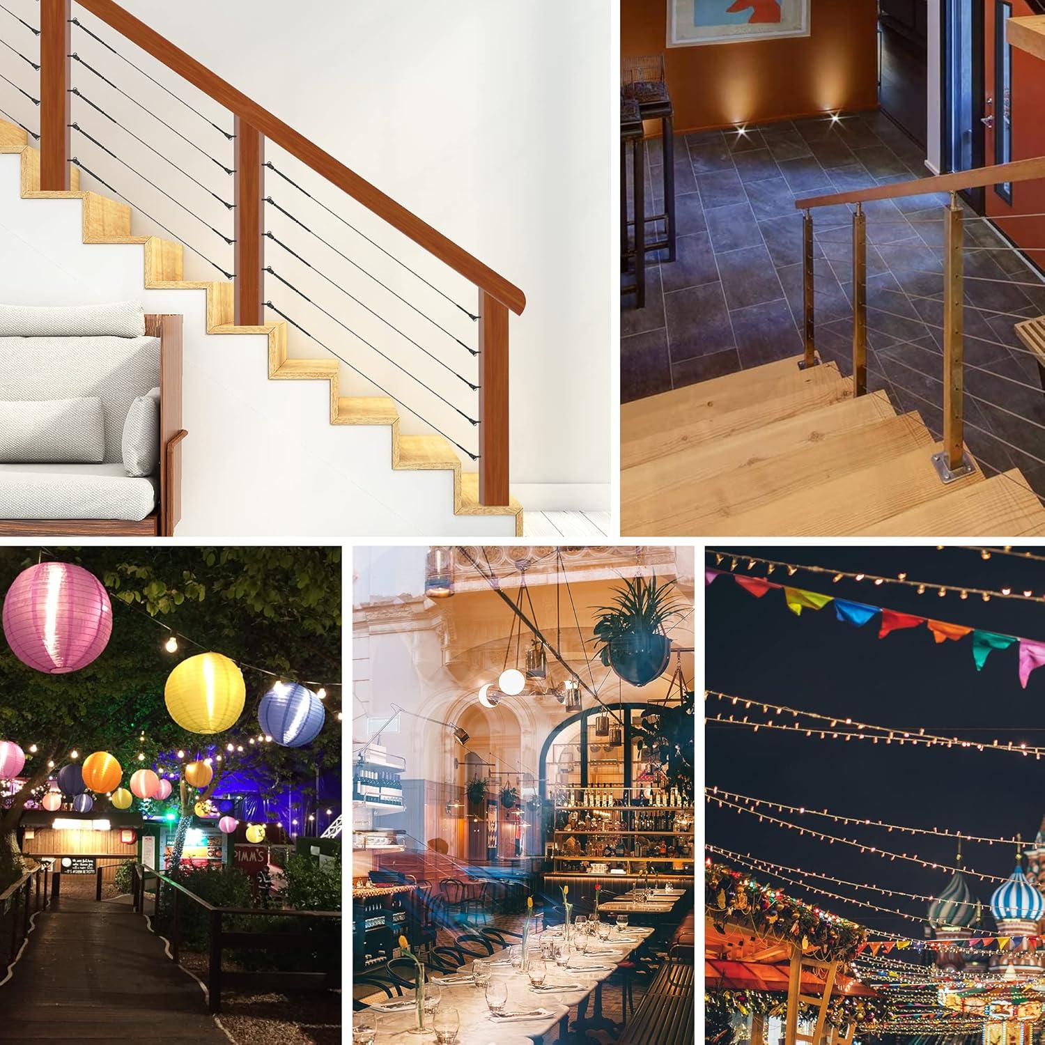 Kit Barandilla de Cable Helffer 10 Piezas Ajustable 180°