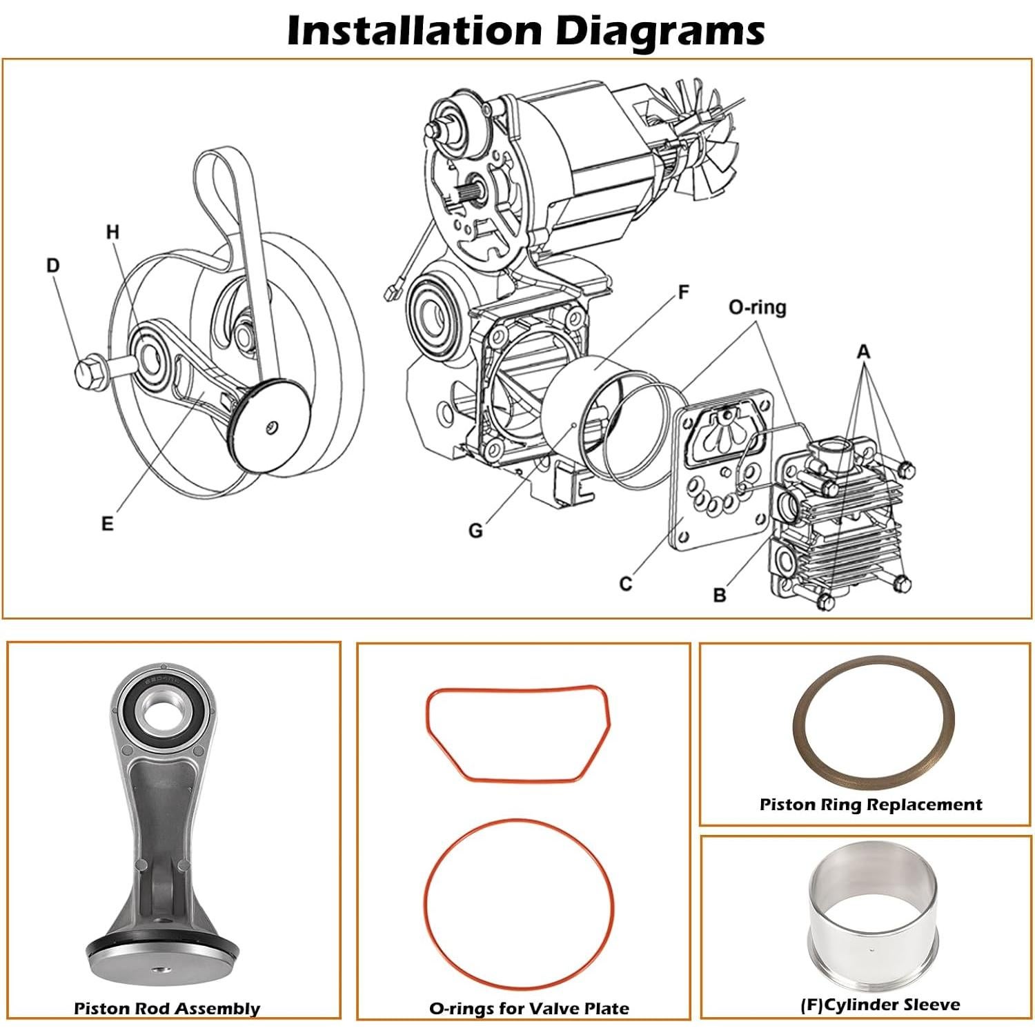 Kit de Biela y Pistón para Compresor Sunluway N038785
