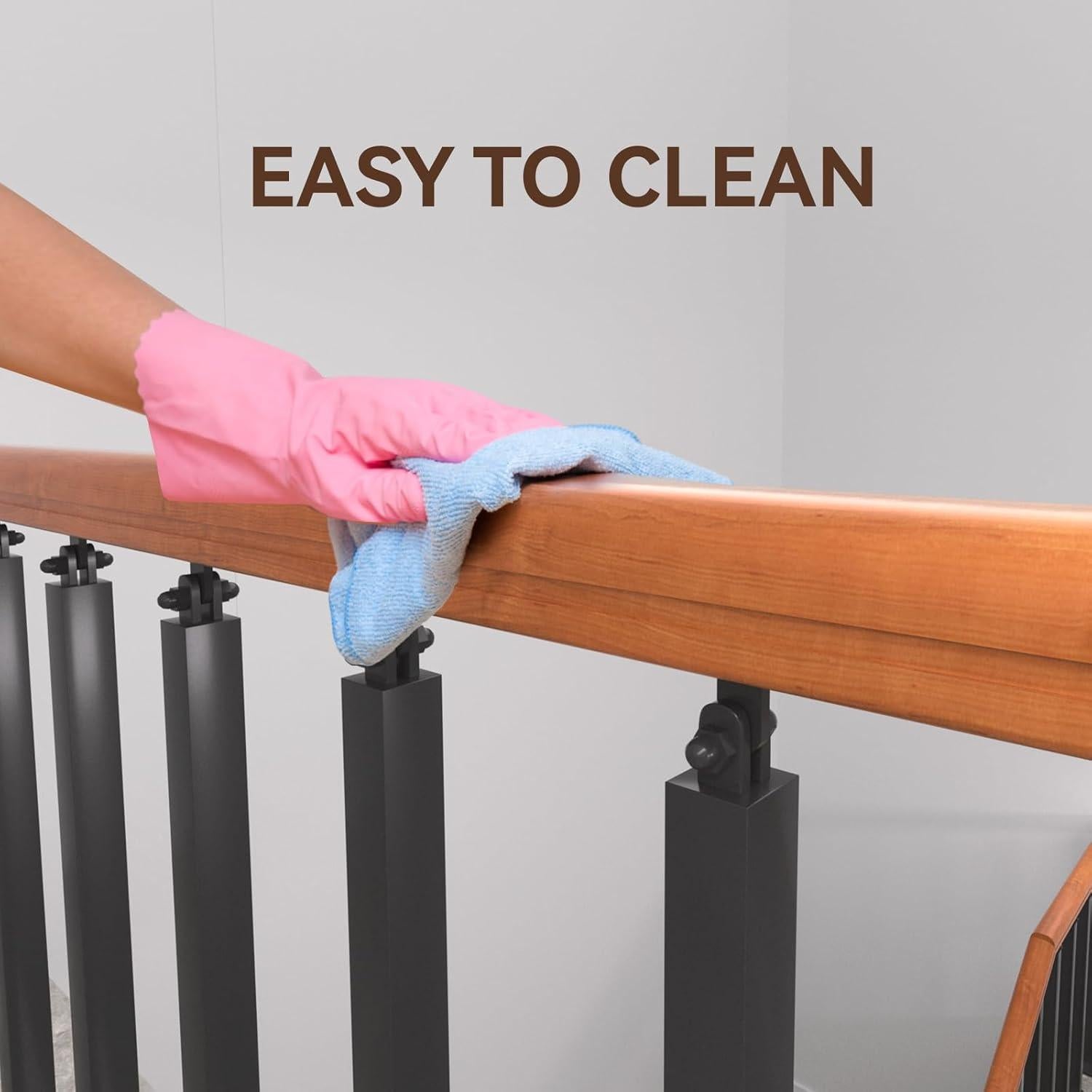 Postes de Barandilla Interior MM MELISEN 90 cm Negro 6 Piezas