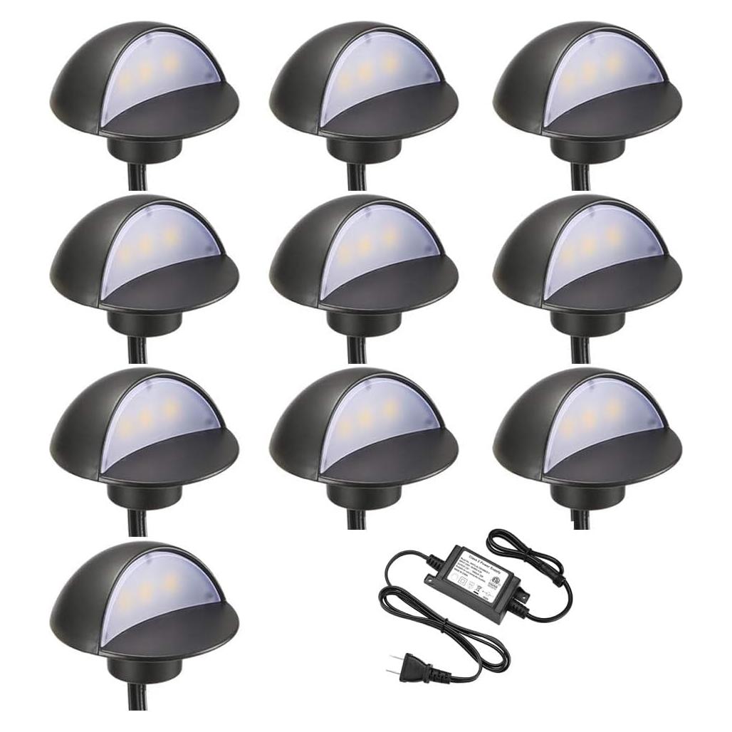 FVTLED Kit de 10 Luces LED Empotradas para Jardín