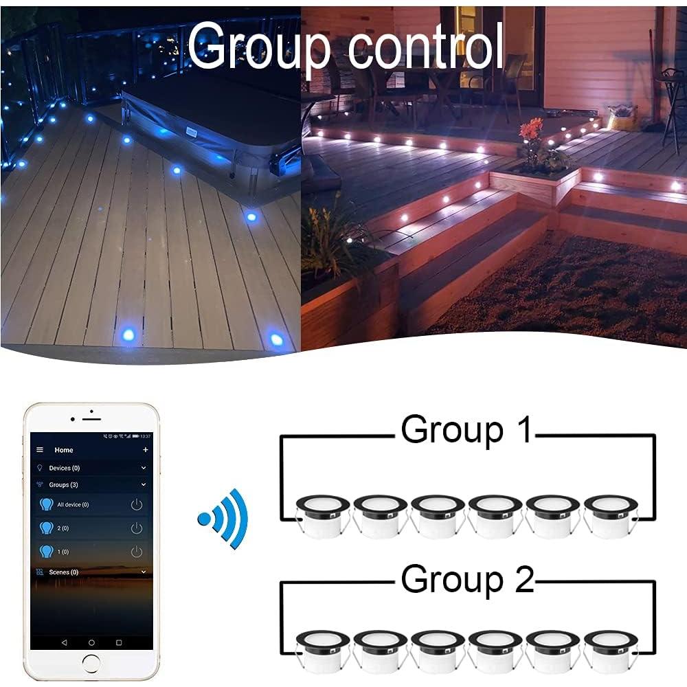 Kit de Luces LED FVTLED 6pcs RGBW Control WiFi Jardín