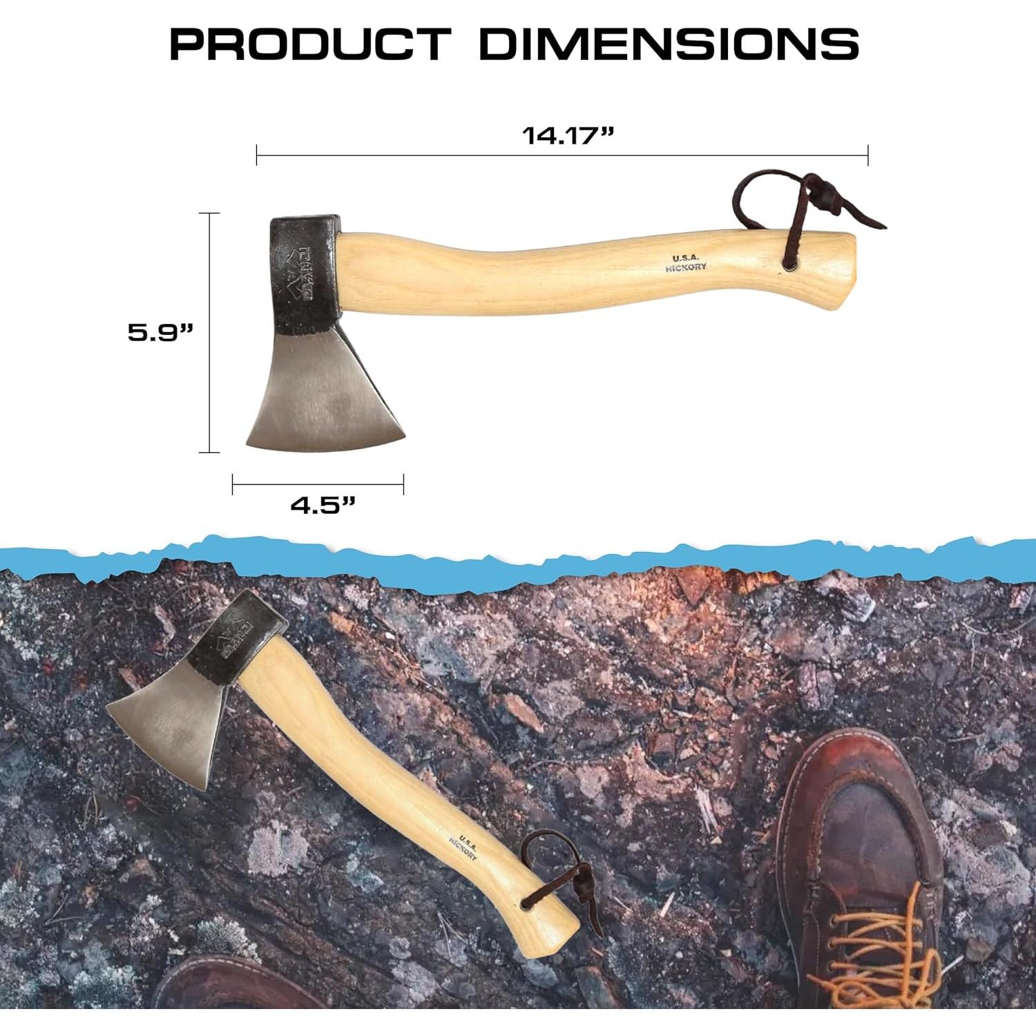 Hacha Prandi PRA0306TH Acero Carbono 600g Mango Hickory