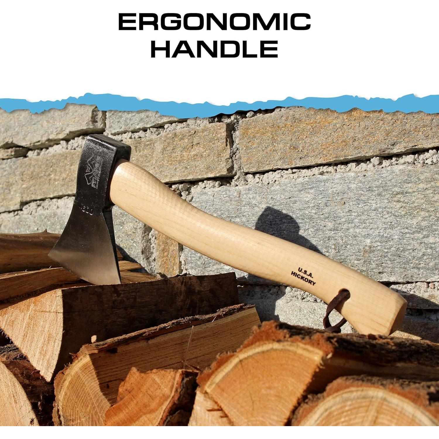 Hacha Prandi PRA0306TH Acero Carbono 600g Mango Hickory