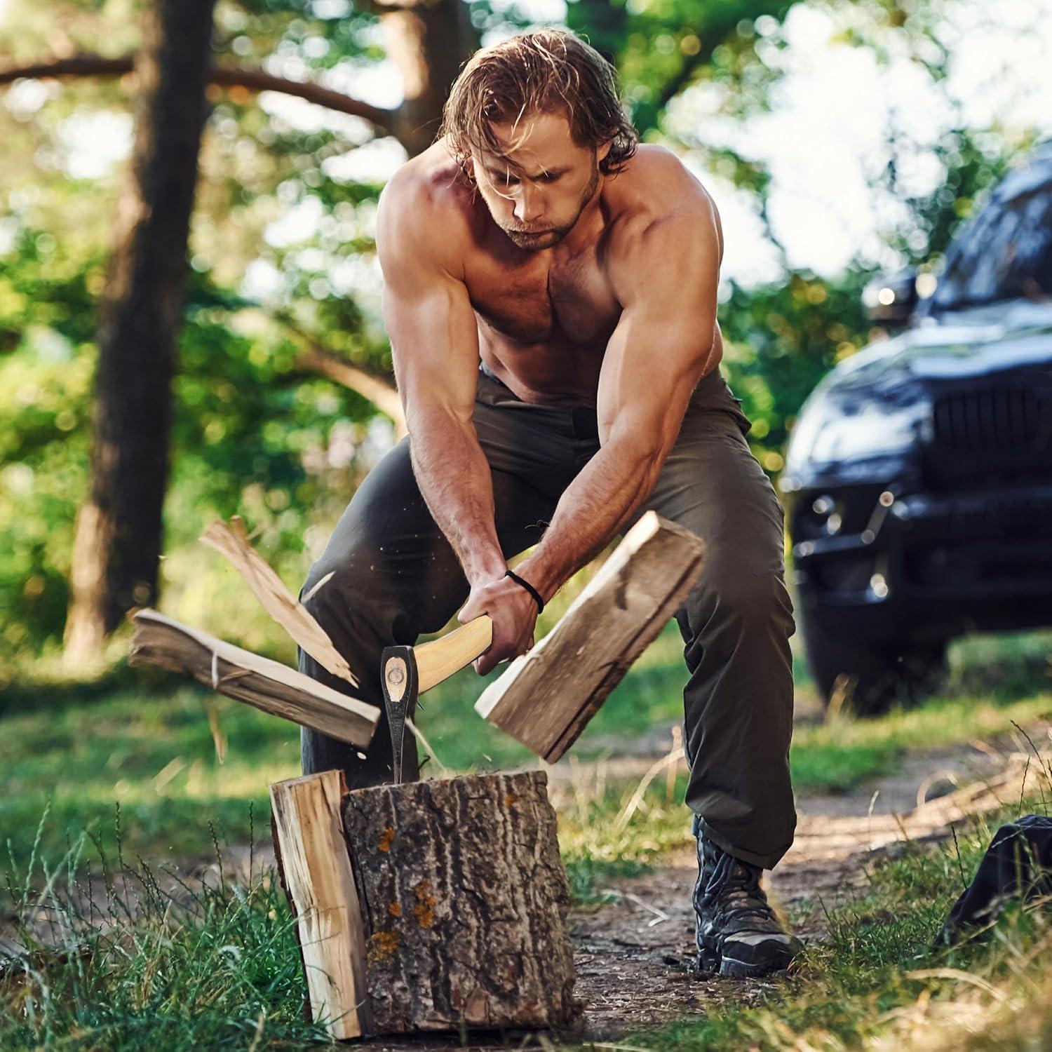 Hacha Prandi PRA0306TH Acero Carbono 600g Mango Hickory