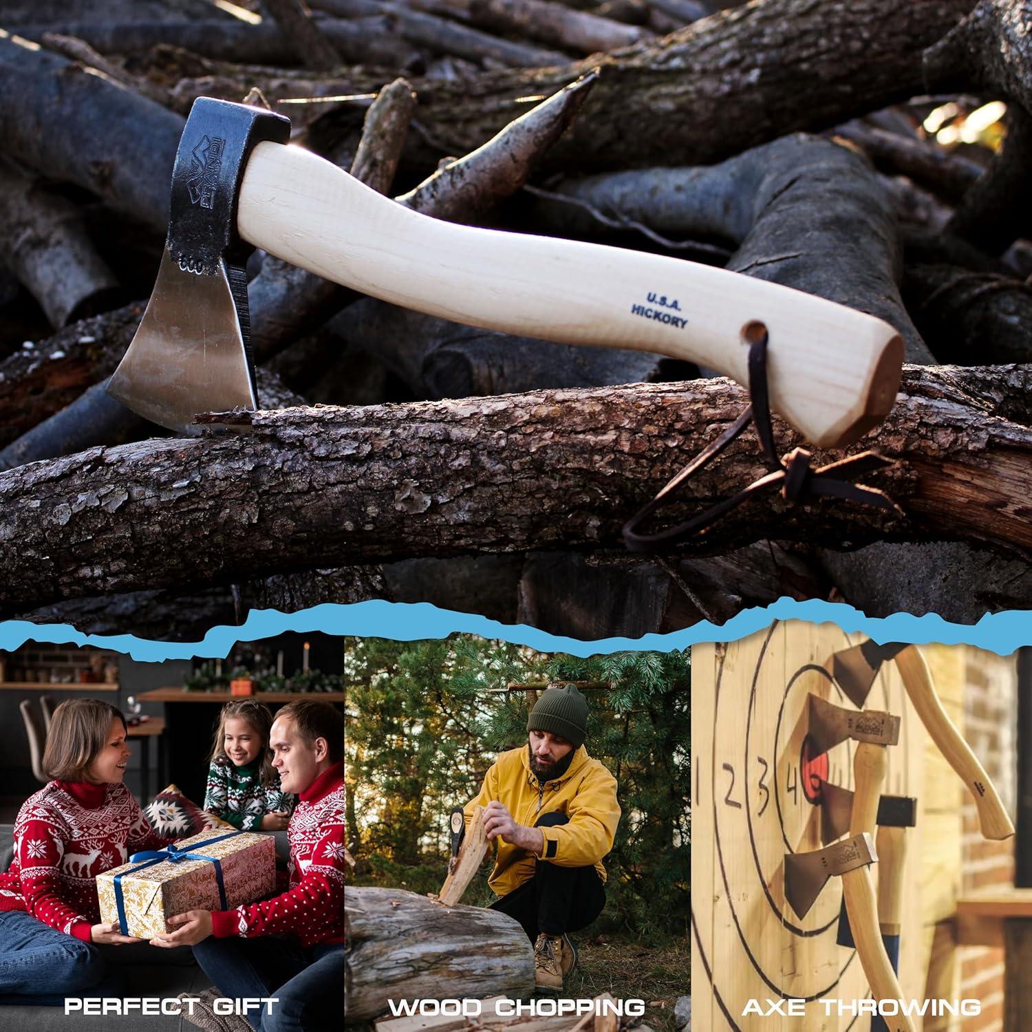 Hacha Prandi PRA0306TH Acero Carbono 600g Mango Hickory