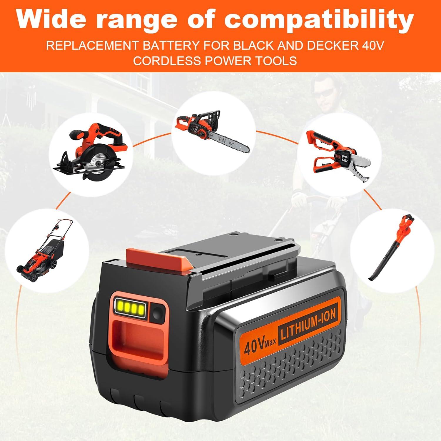 Batería de Litio 40V LBX2040 y Cargador Black and Decker