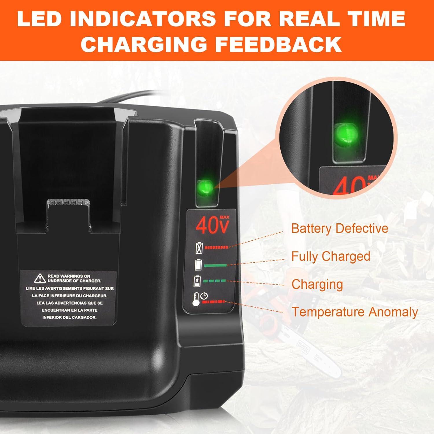 Batería de Litio 40V LBX2040 y Cargador Black and Decker