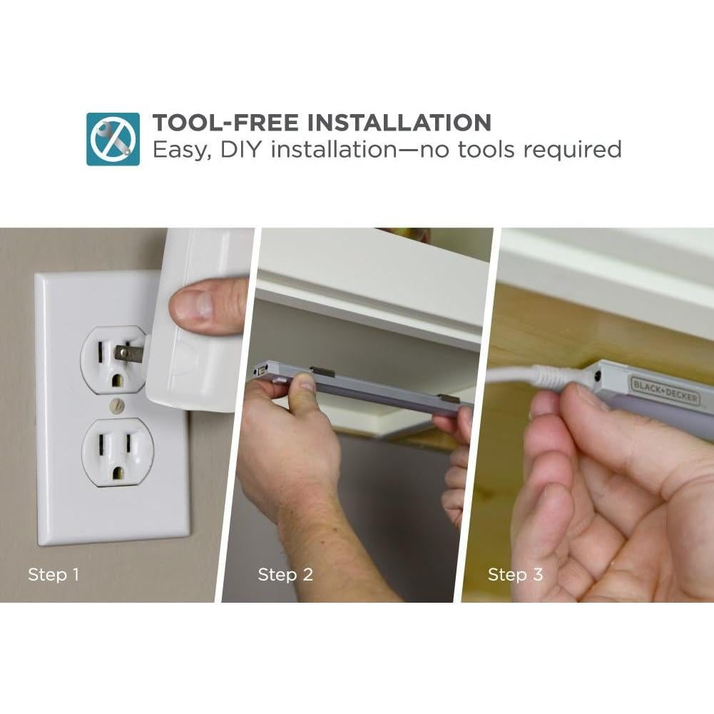 Kit de Iluminación LED Bajo Mueble BLACK+DECKER 3 Barras