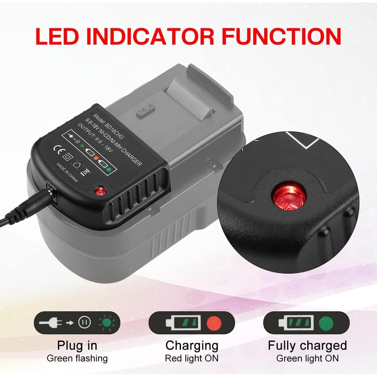 Paquete 2 Baterías 6.5Ah Black & Decker 18V + Cargador