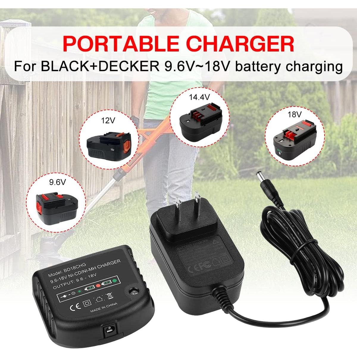 Paquete 2 Baterías 6.5Ah Black & Decker 18V + Cargador