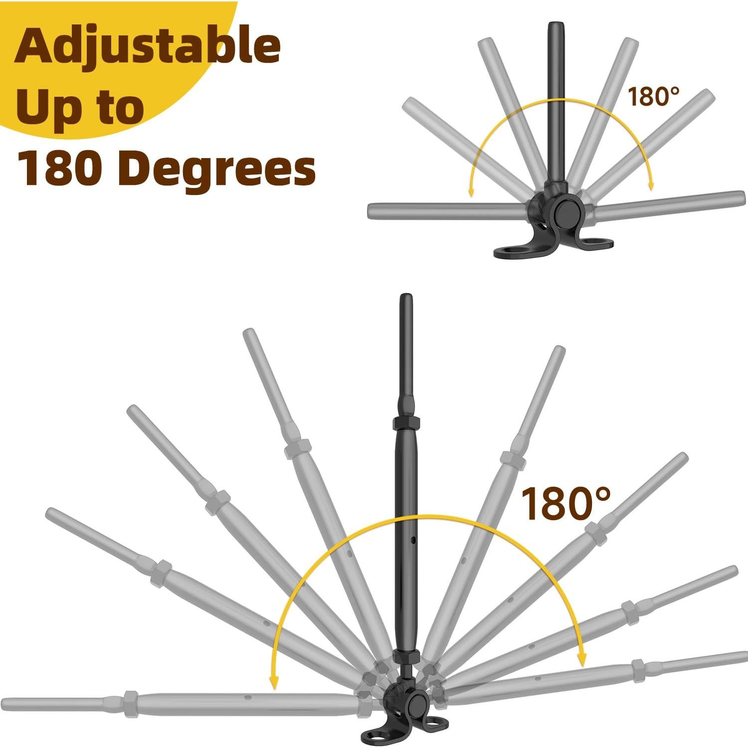Kit Barandilla Cable Negro Toscoco 9 Piezas Acero Inoxidable