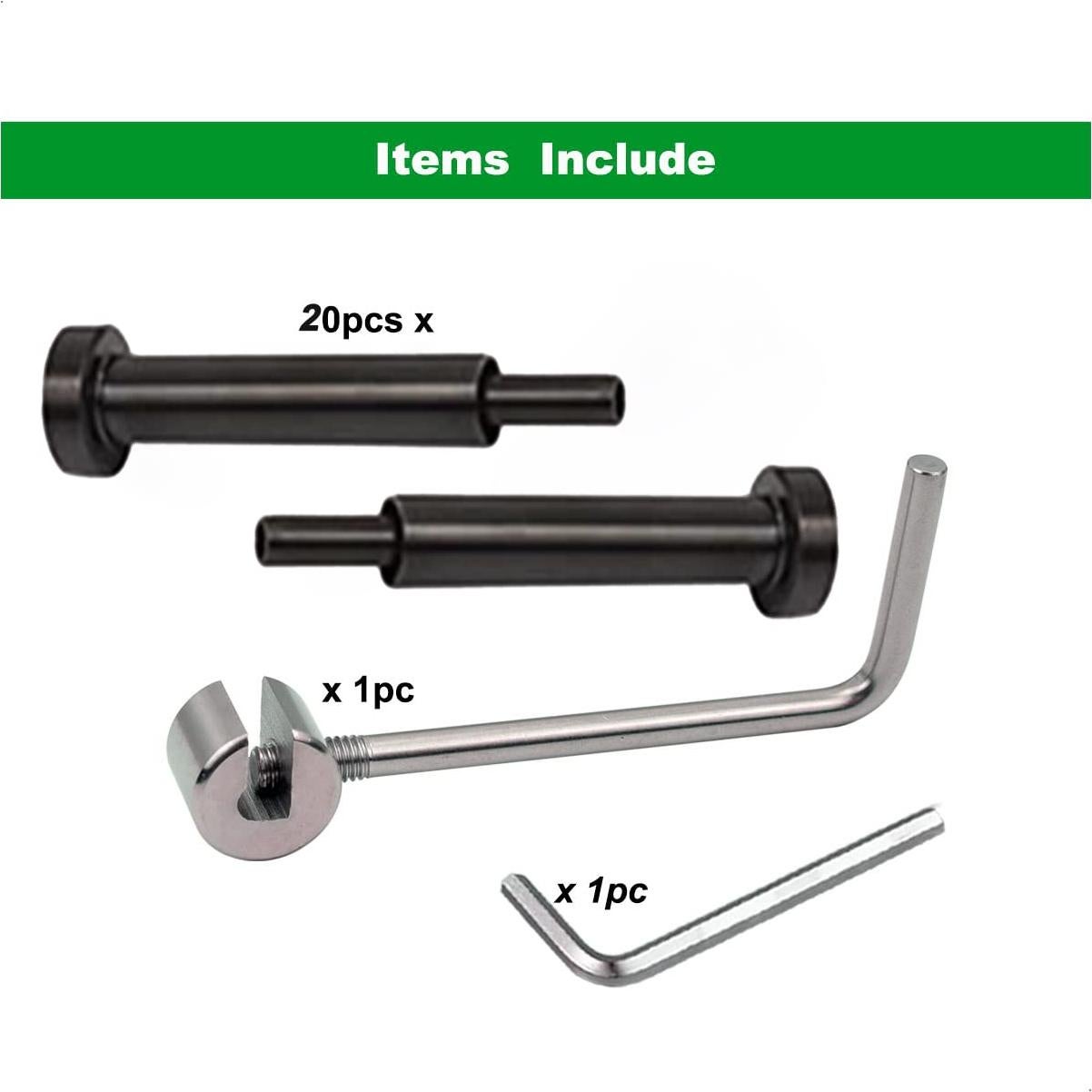 Kit de Barandilla de Cable Sowtowe 20 Piezas Acero Inoxidable