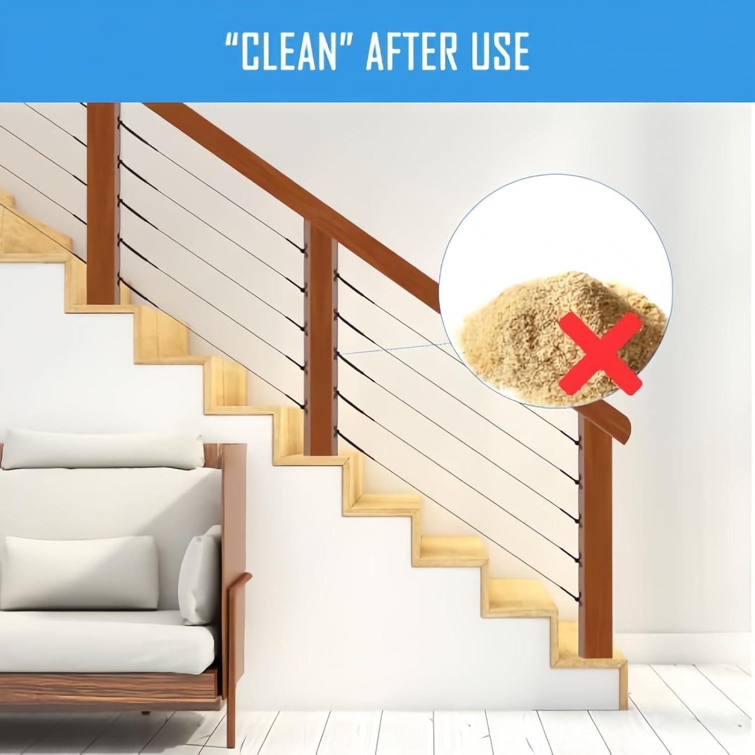 Kit Barandilla Cable Helffer 20Set Negro Ajustable 180°