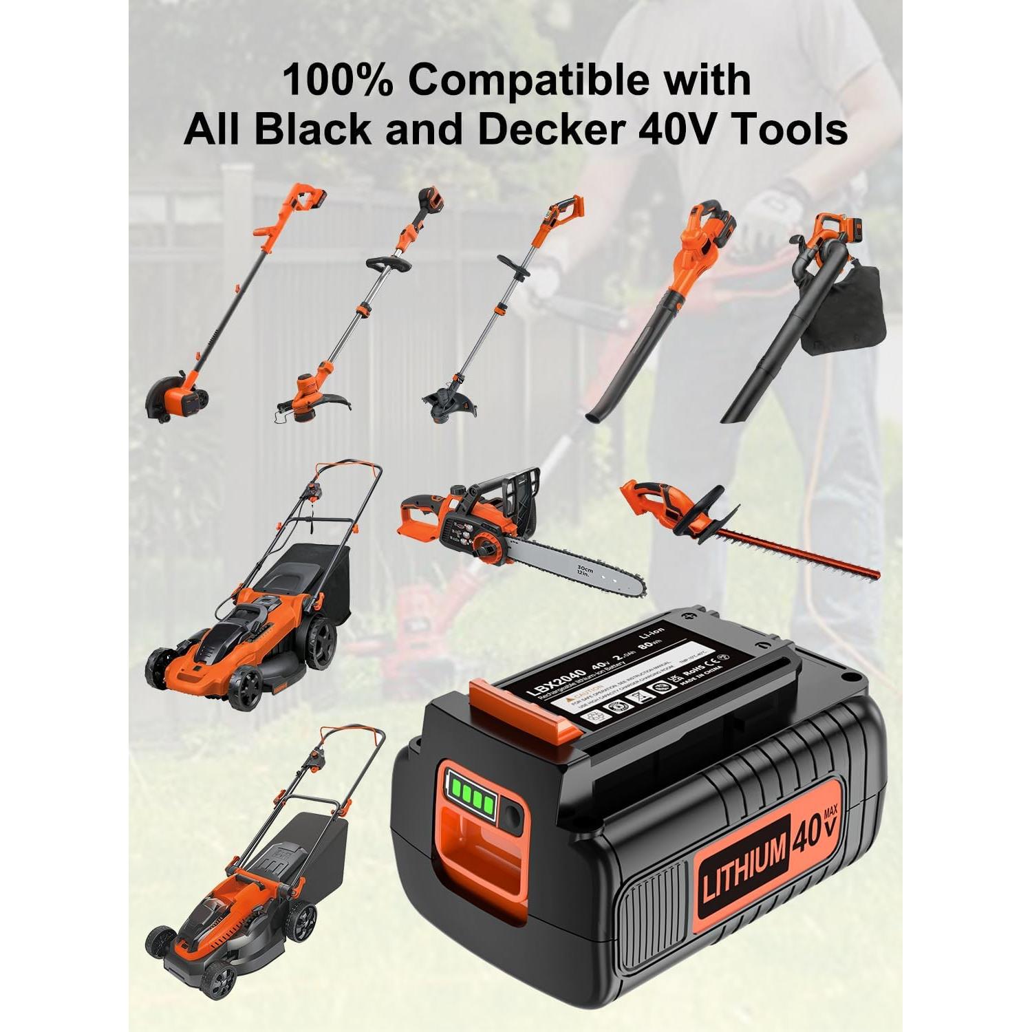 Batería de Litio 40V 2.0Ah Black+Decker Compatible
