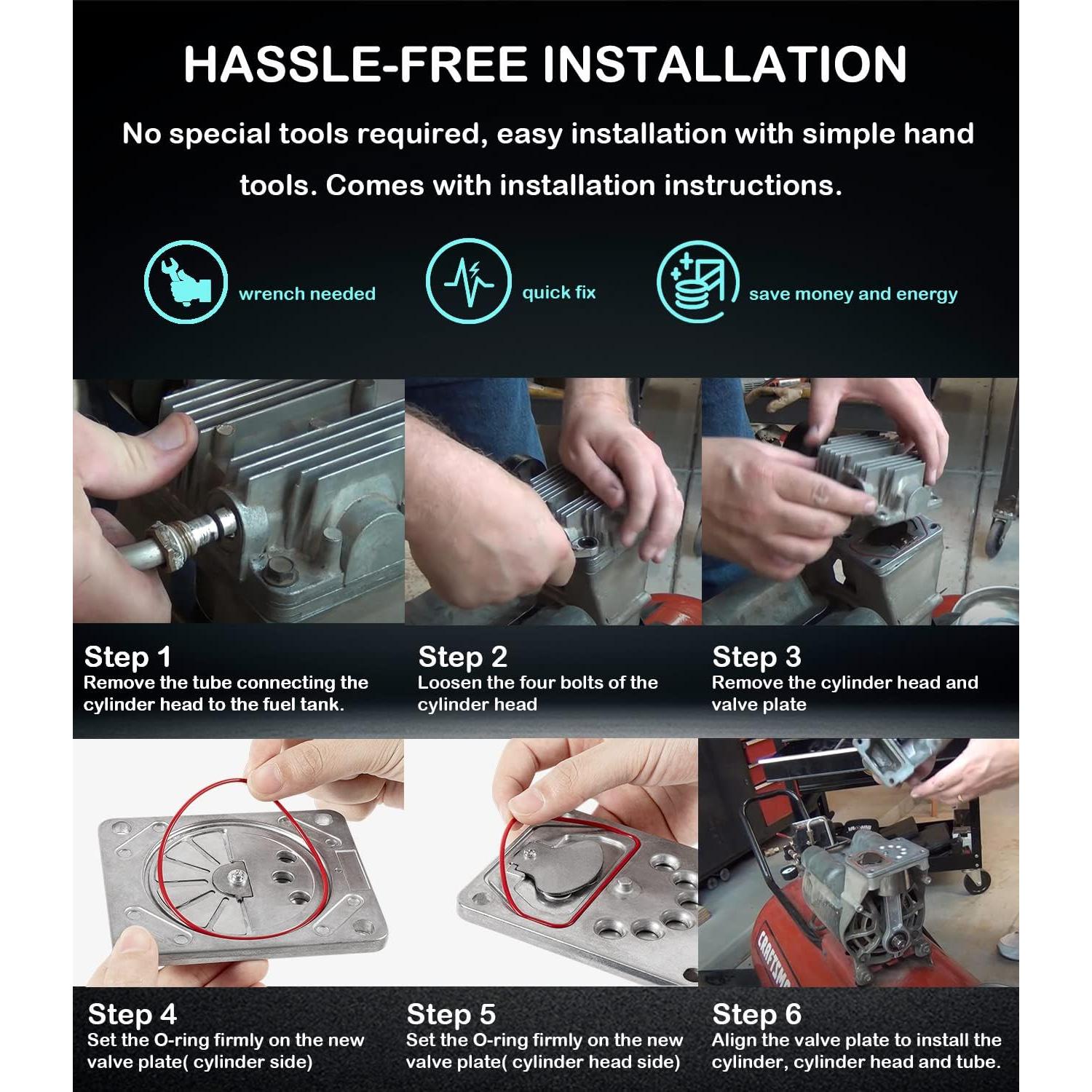 Kit Placa Válvula Compresor ZAC0032 para Craftsman y Dewalt