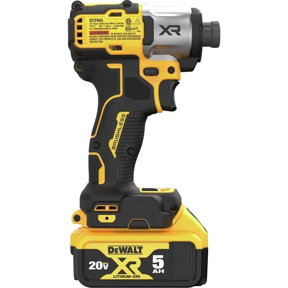 20V MAX Impact Driver, Cordless, 3-Speed, 2 Batteries and Charger Included (DCF845P2)