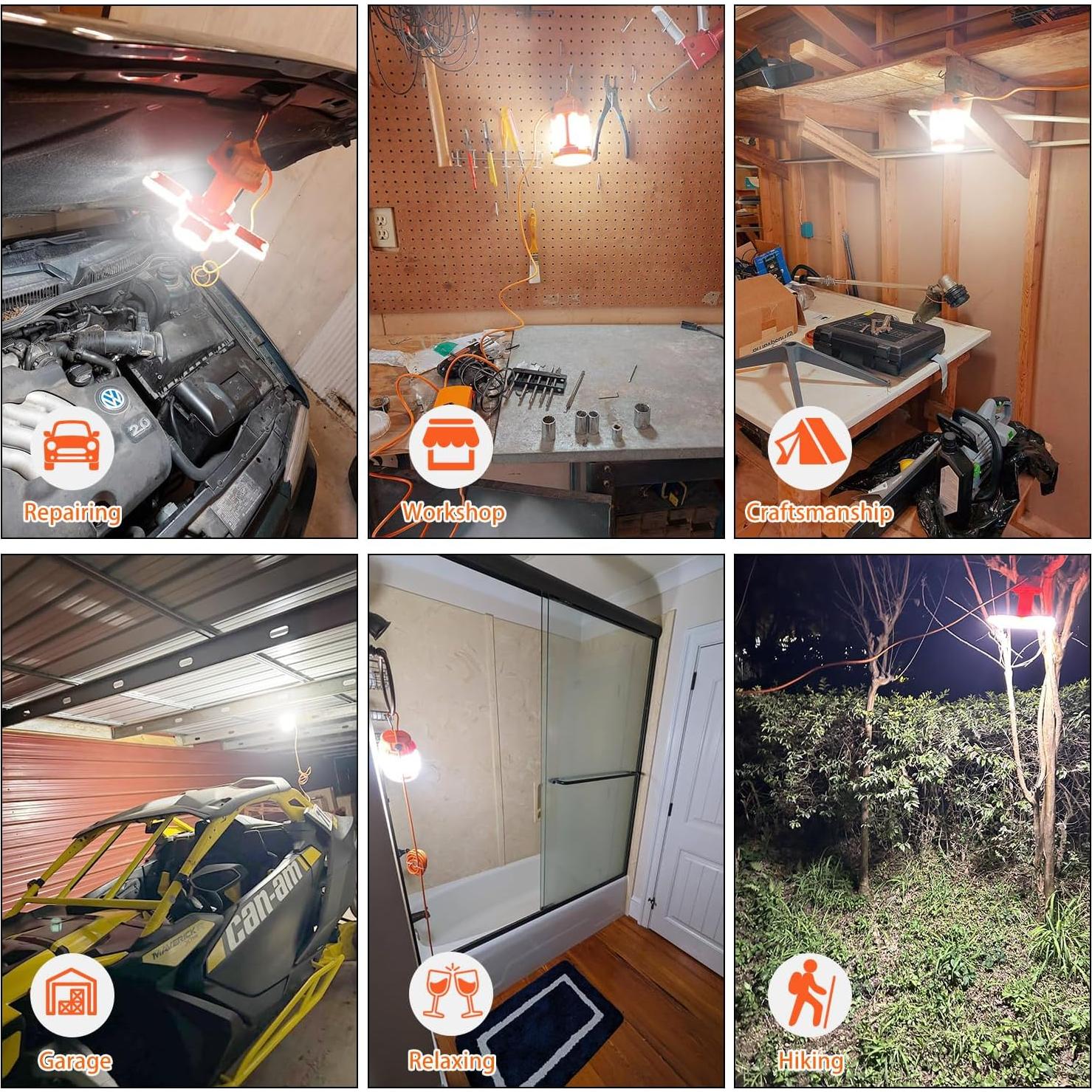 Luz de Trabajo LED NS 6000LM 18V para Milwaukee y Dewalt