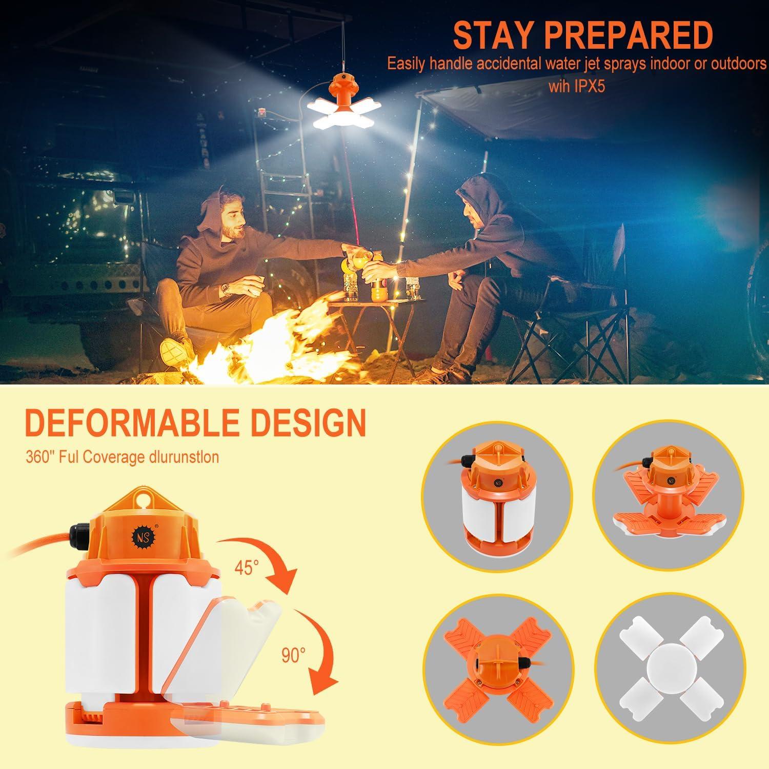 Luz de Trabajo LED NS 6000LM 18V para Milwaukee y Dewalt