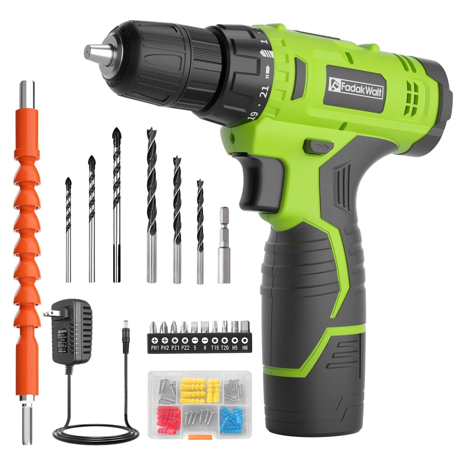 Taladro Inalámbrico FADAKWALT 12V con Batería y Cargador