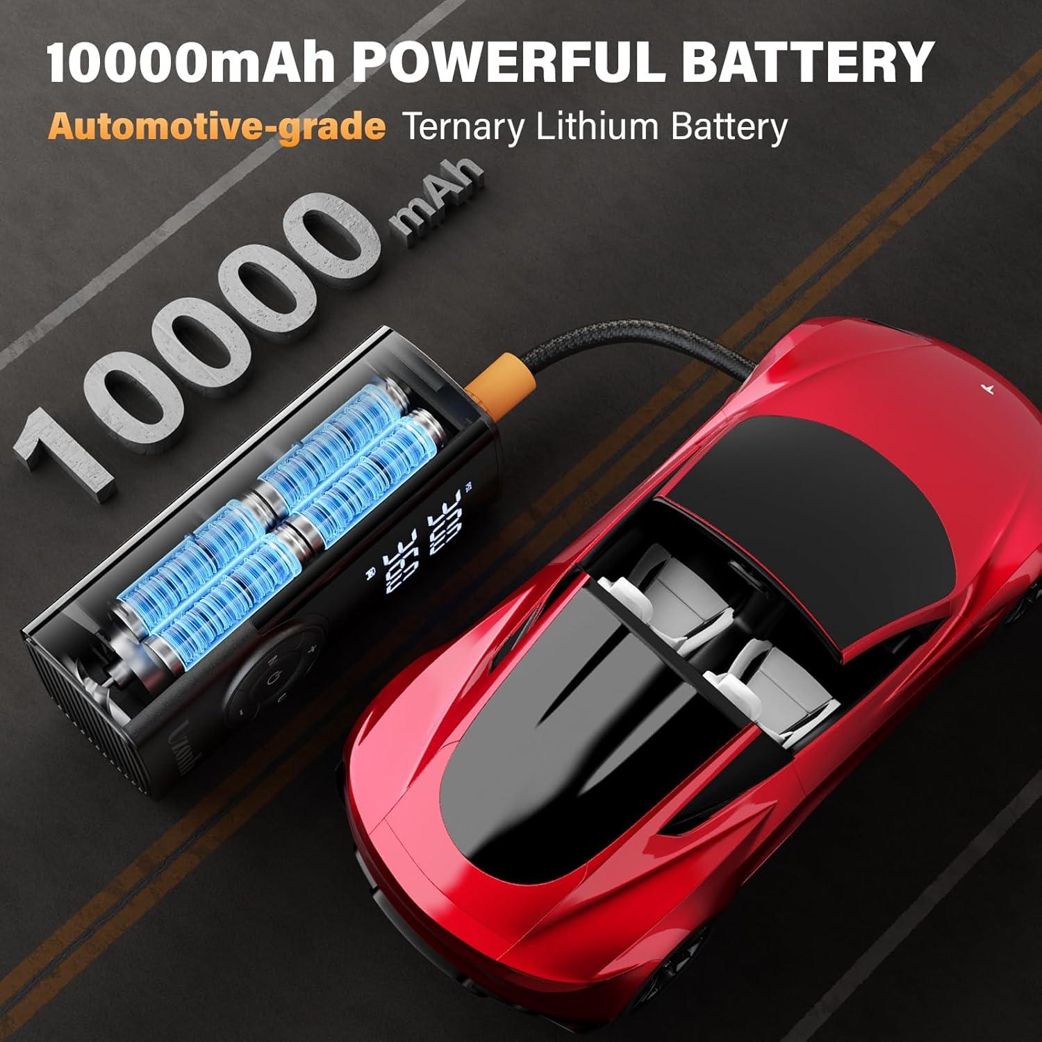 Compresor de Aire Portátil Uzonb TM-A 12V con Manómetro Digital