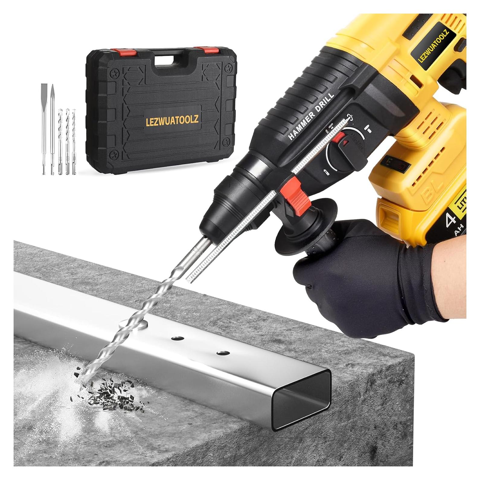 Martillo Perforador Rotativo Lezwuatoolz 20V 2.6J Inalámbrico