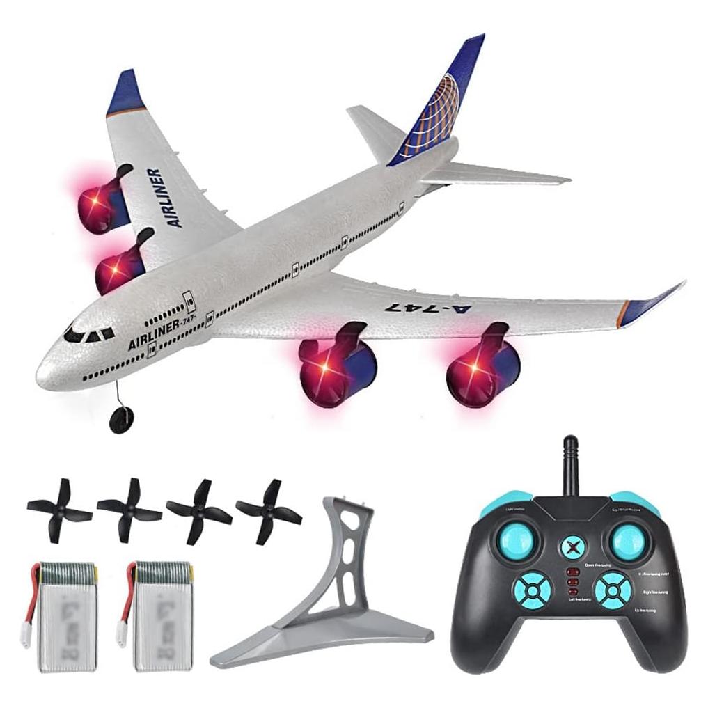 Avión RC A-747 SSBHDM con Faro LED y Control 3 Canales