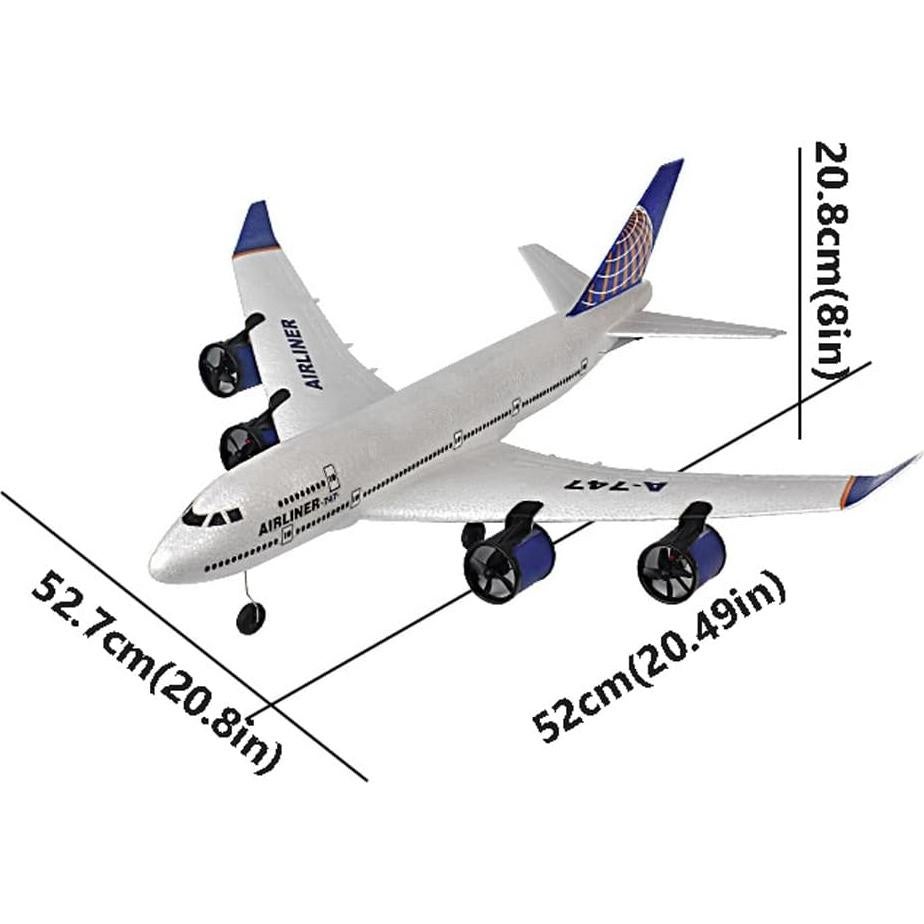 Avión RC A-747 SSBHDM con Faro LED y Control 3 Canales