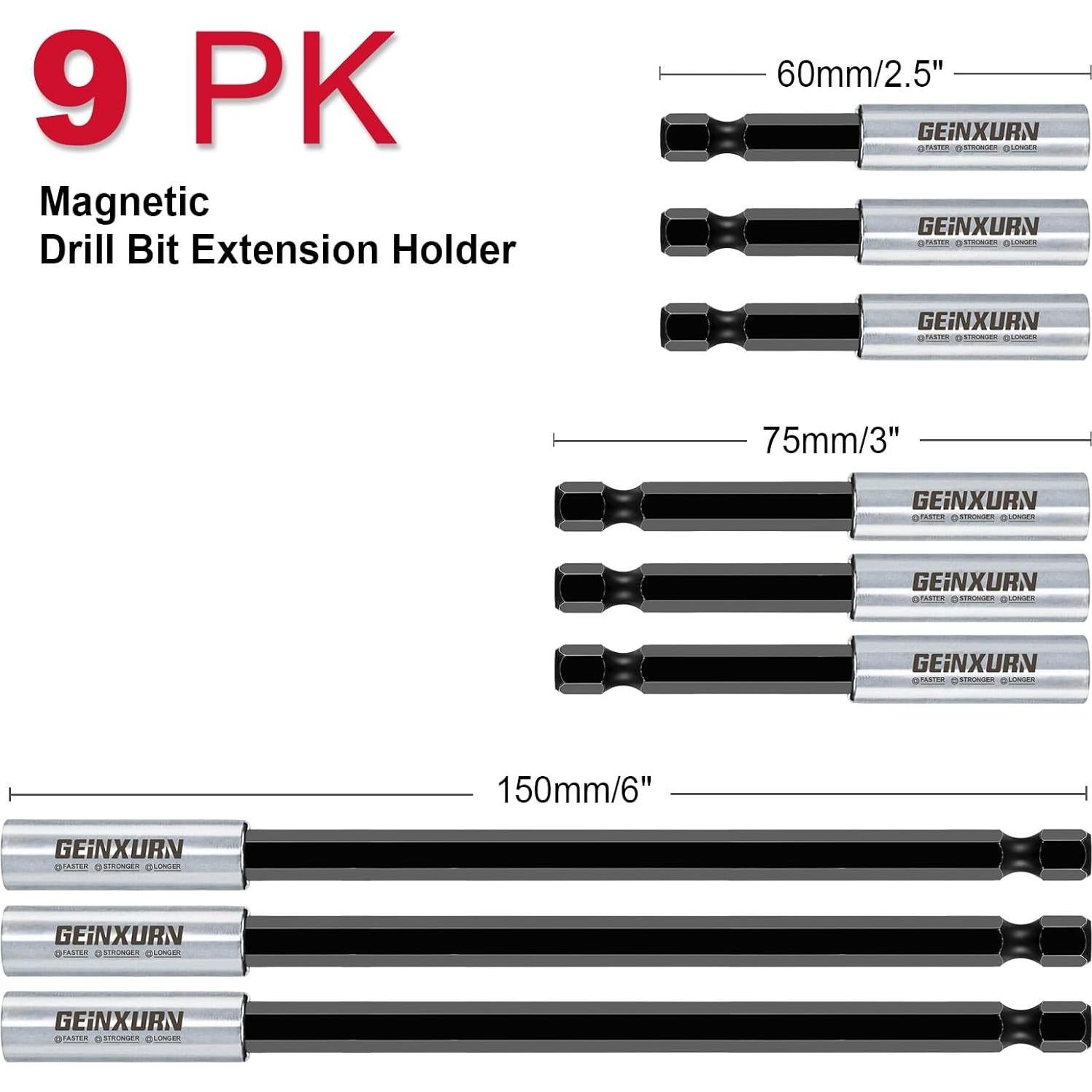 Soporte Magnético de Puntas 9 Piezas GEINXURN Hexagonal