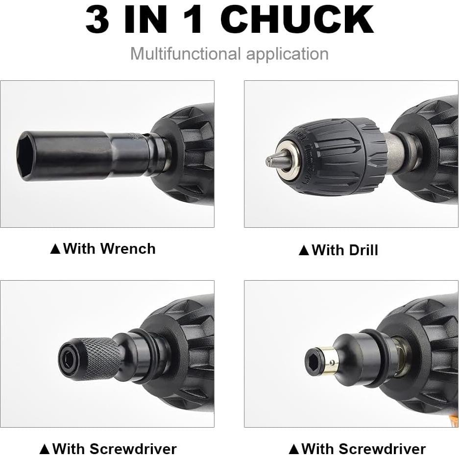 Llave de impacto inalámbrica AUTOJARE 20V 650N.m 3 en 1