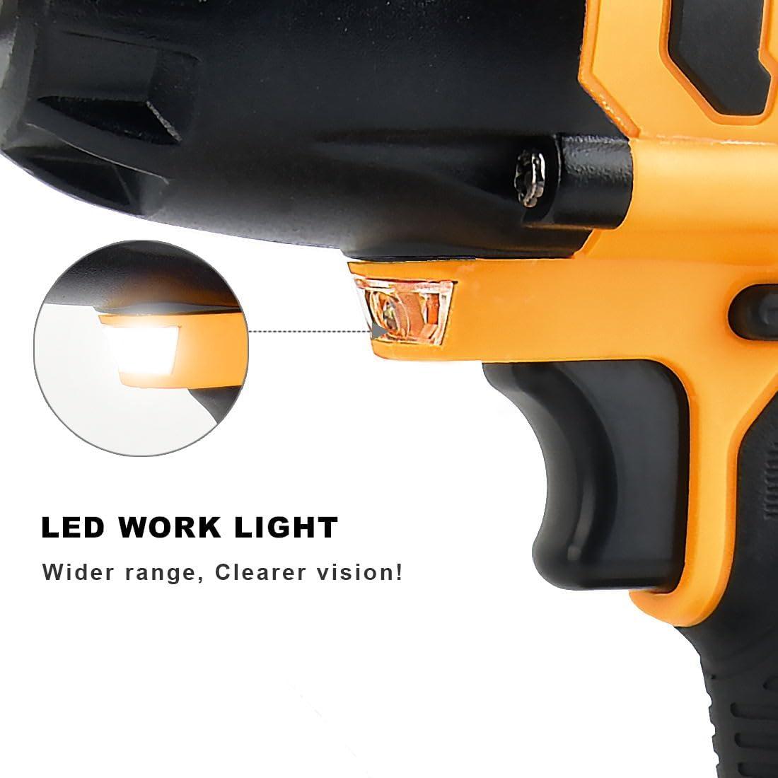 Llave de impacto inalámbrica AUTOJARE 20V 650N.m 3 en 1