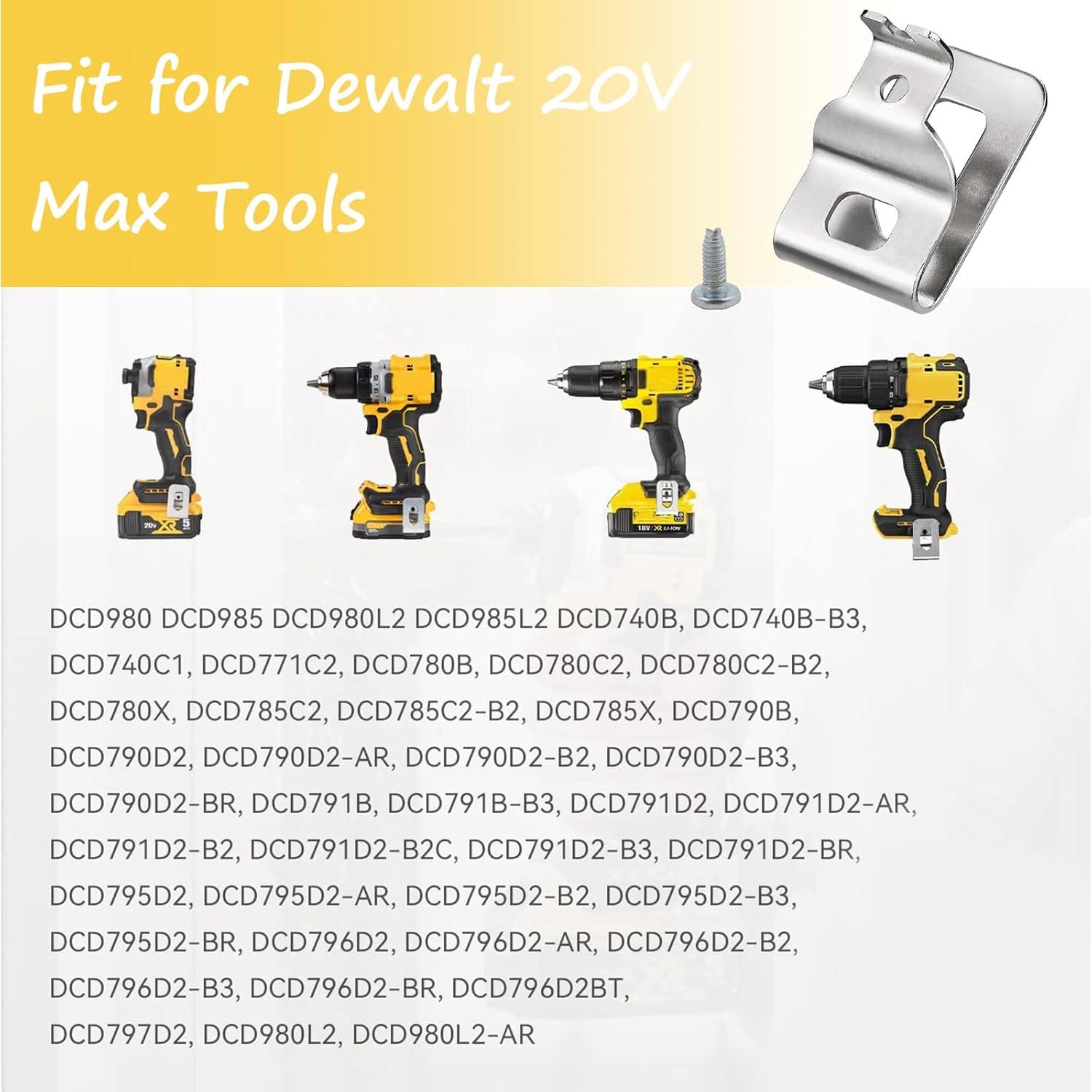 Clip de Cinturón Dewalt N268241 Acero Inoxidable 2 Piezas