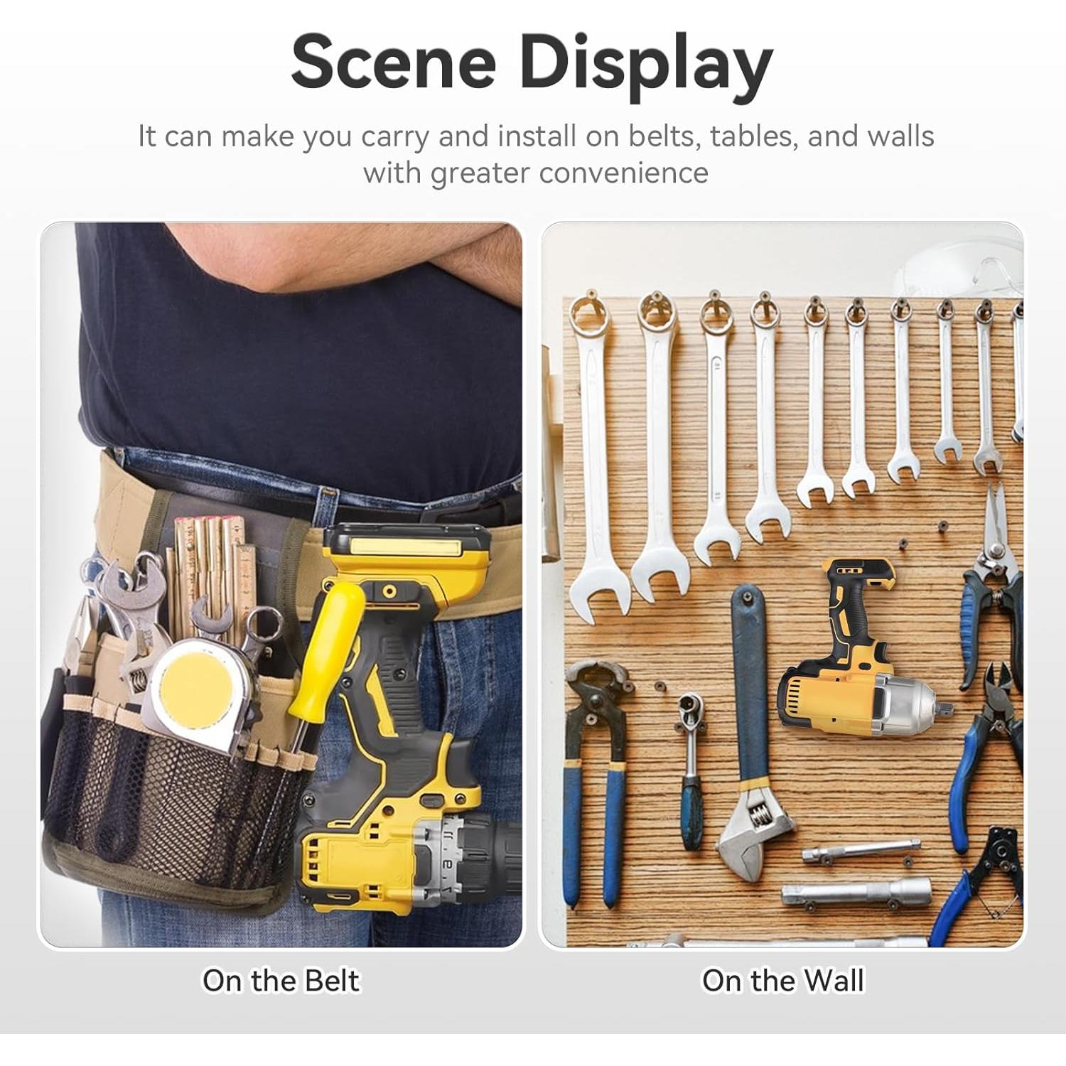 Clips de Cinturón Dewalt 8 Piezas Acero Inoxidable 304