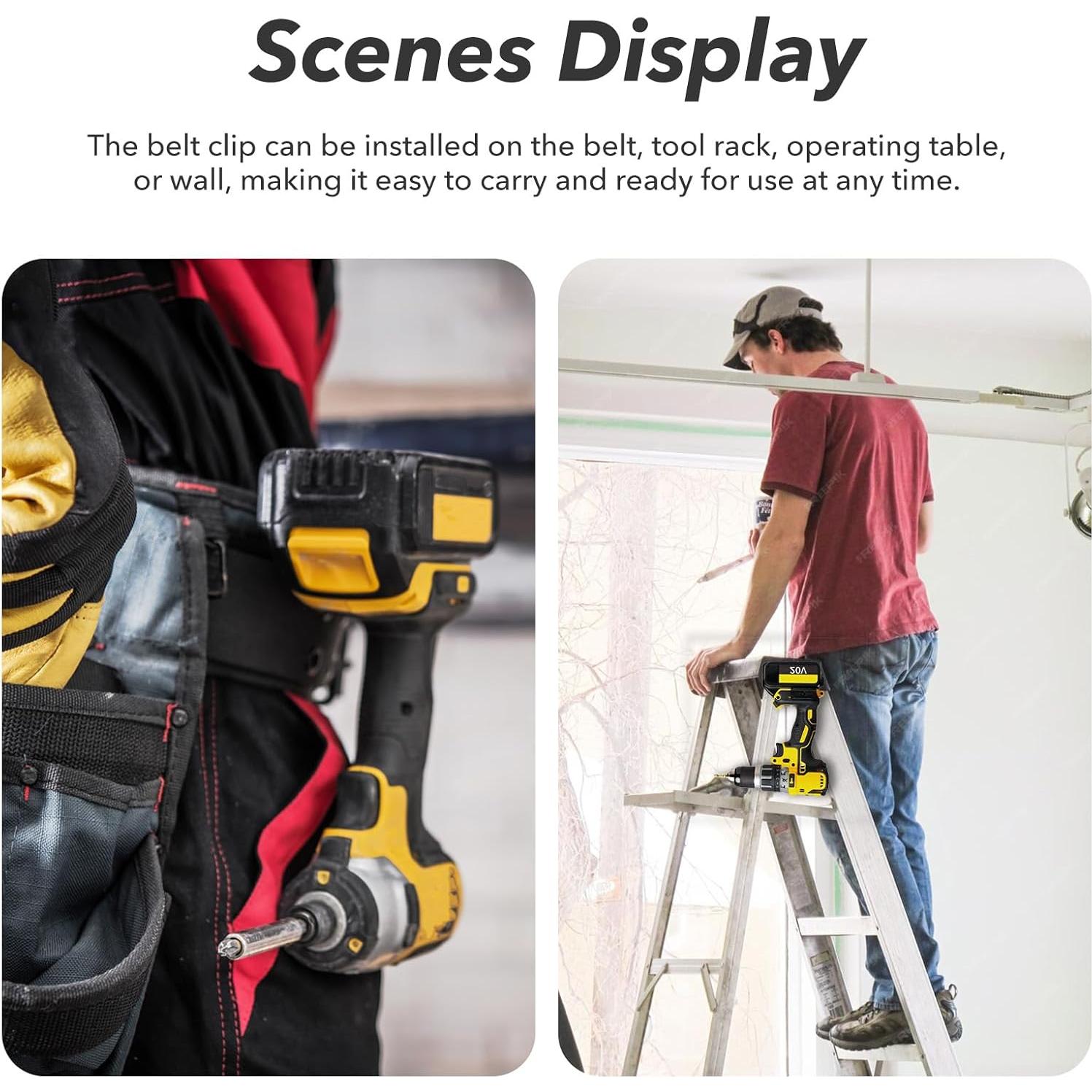 6 Clips de Cintura Dewalt Acero Inoxidable 304 N268241