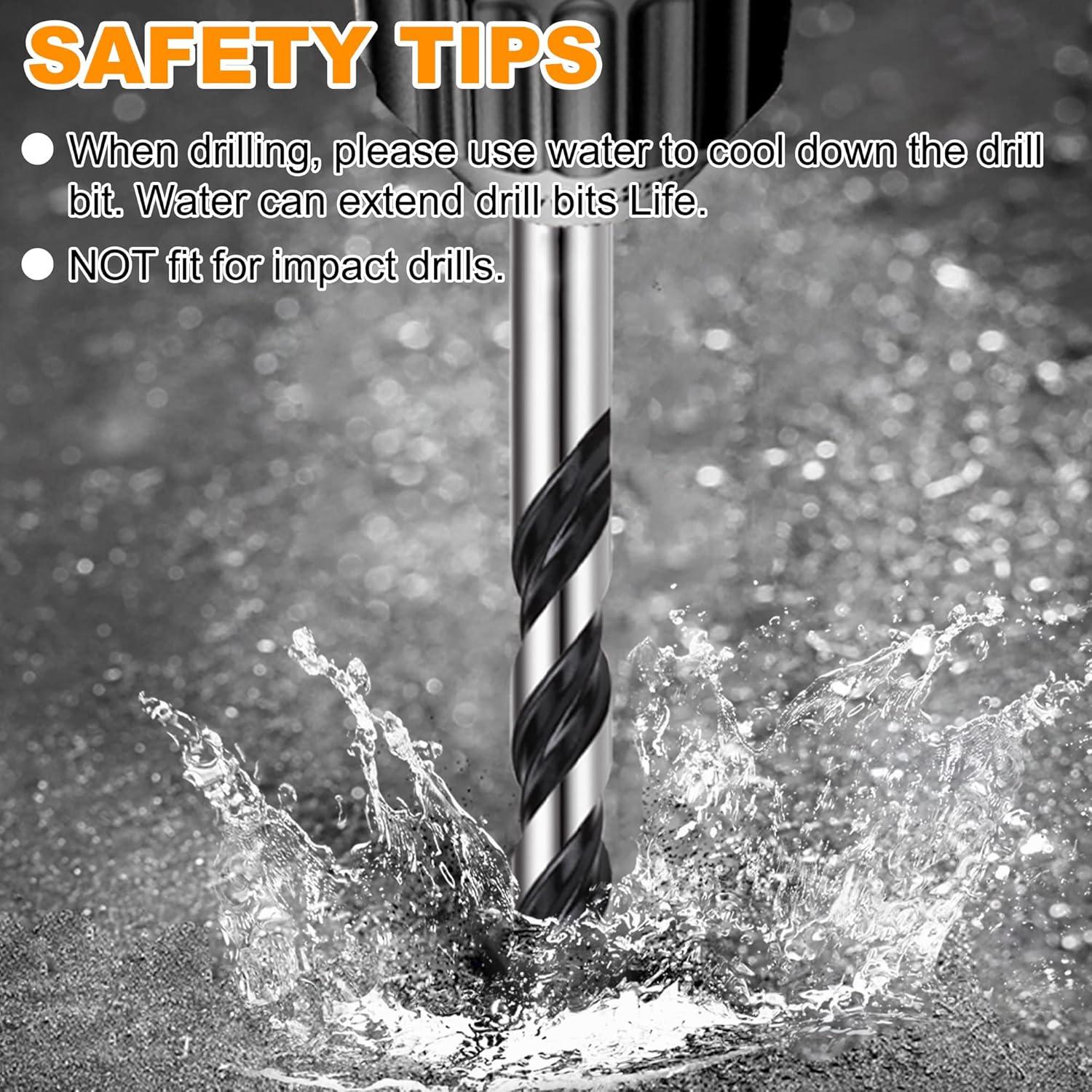 Juego de Brocas de Masonería TITGGI 10 Pcs Carburo 0,32-1,27 cm